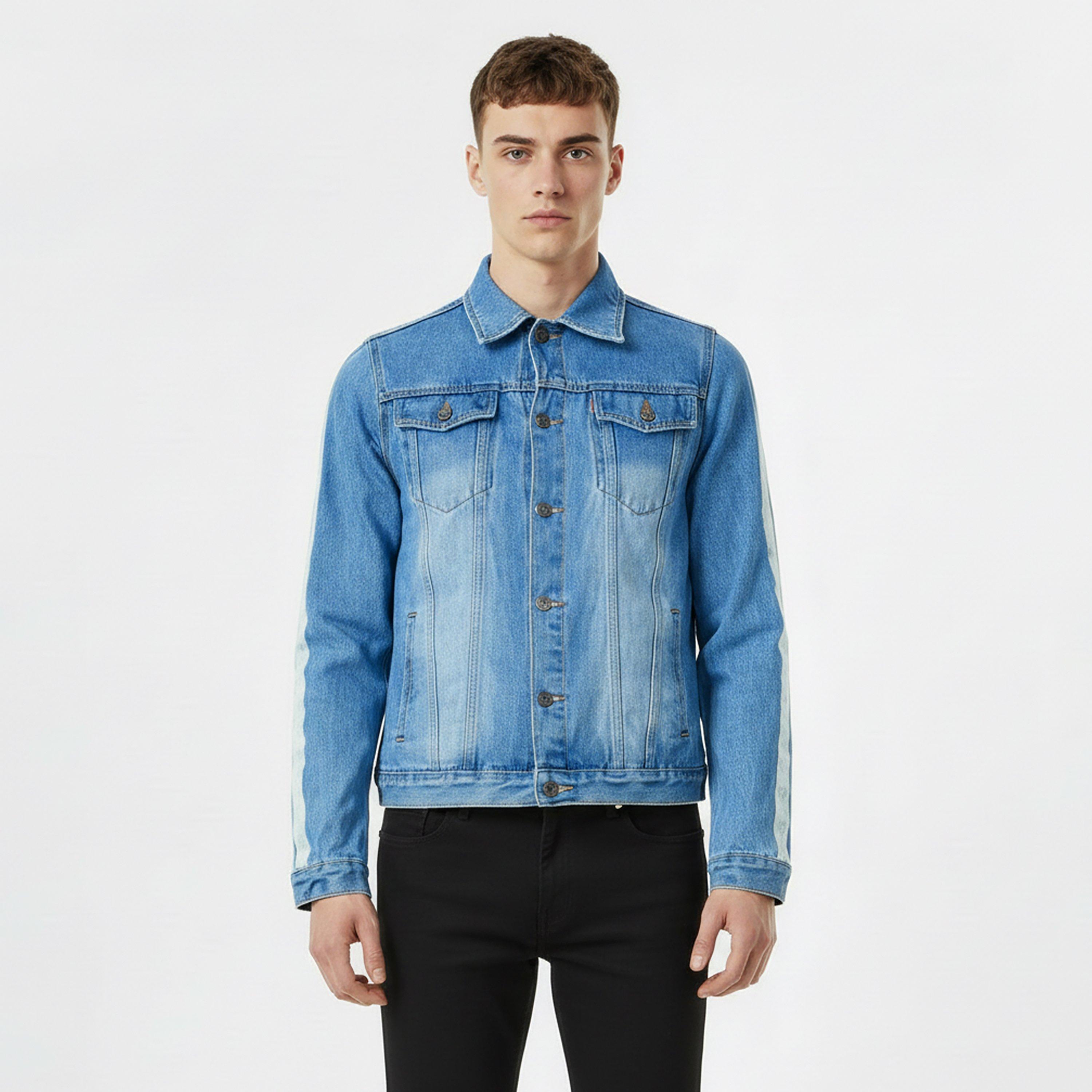 Plava - Criminal Damage - CriminalDamage Tape Denim Jacket Mens - 3
