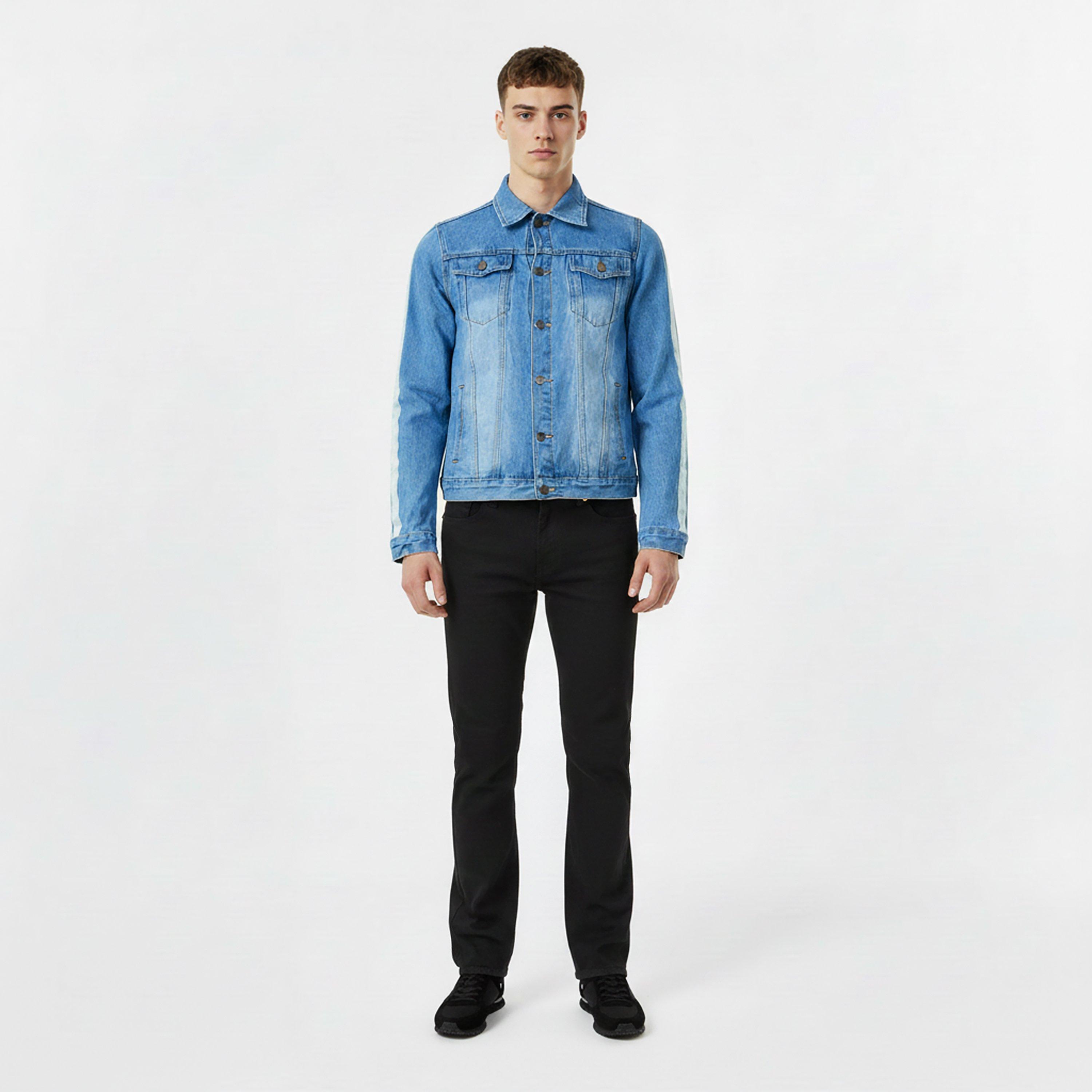 Plava - Criminal Damage - CriminalDamage Tape Denim Jacket Mens - 5
