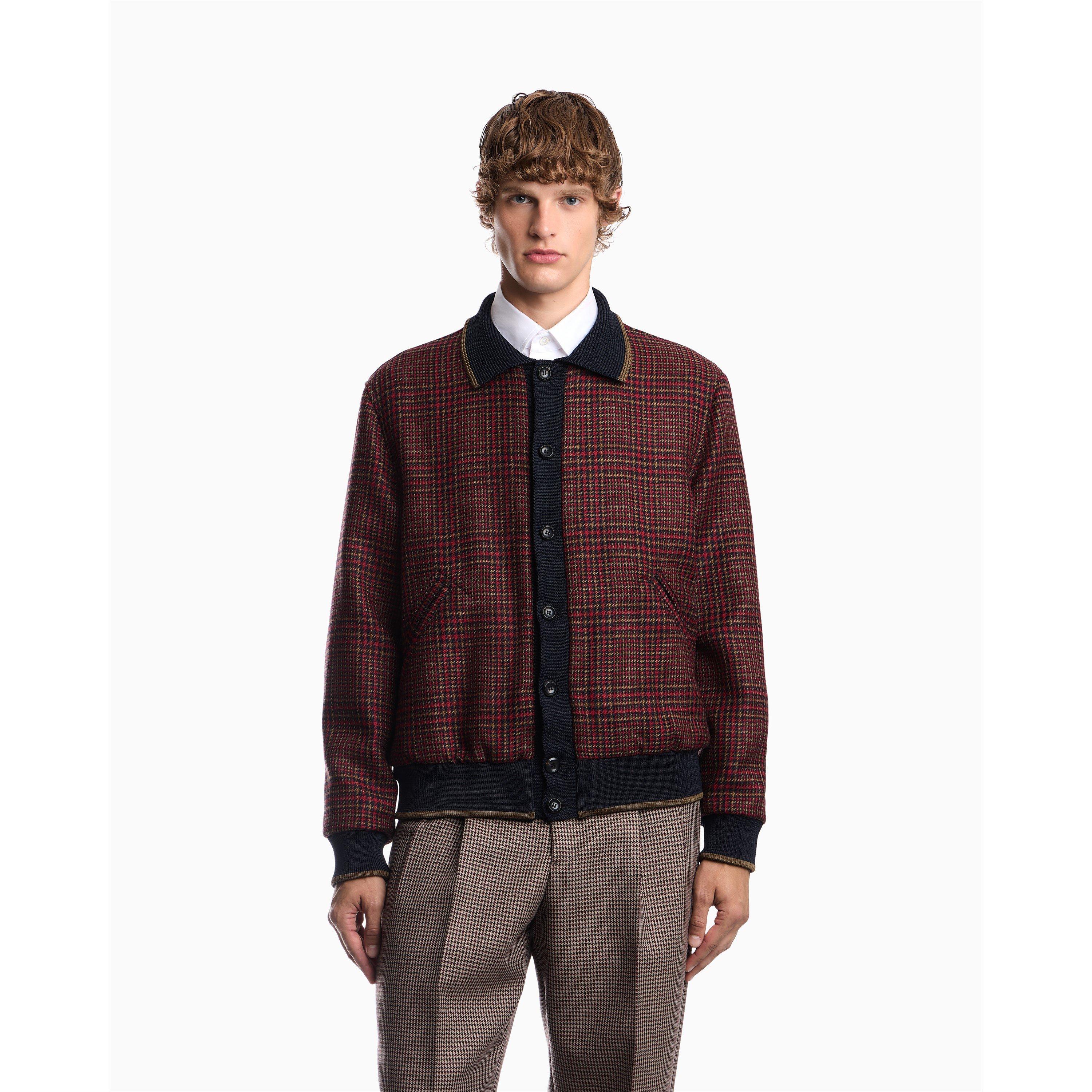 Red/Navy Cheq - Emporio Armani - Emporio Armani Bomber Jacket - 1