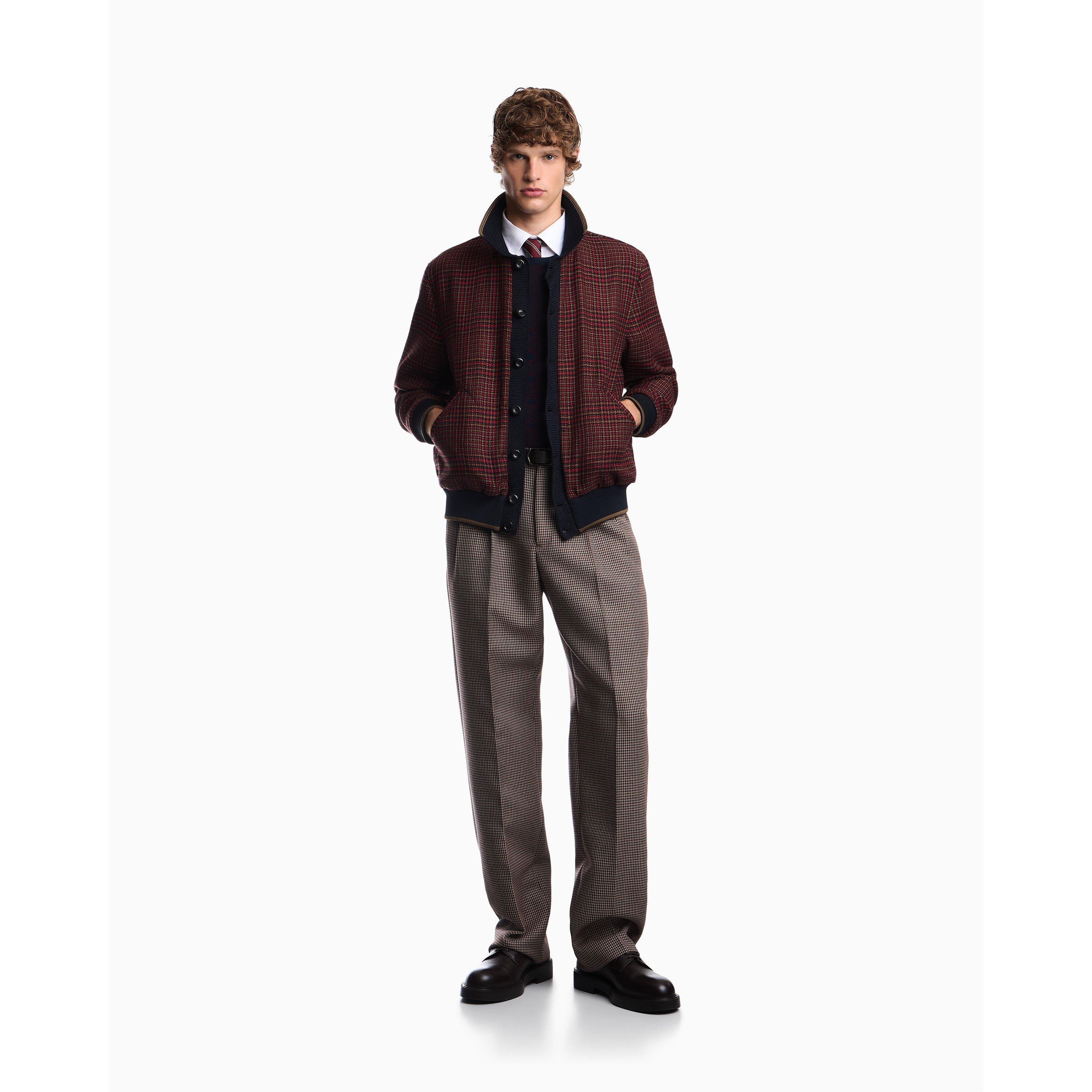 Red/Navy Cheq - Emporio Armani - Emporio Armani Bomber Jacket - 3