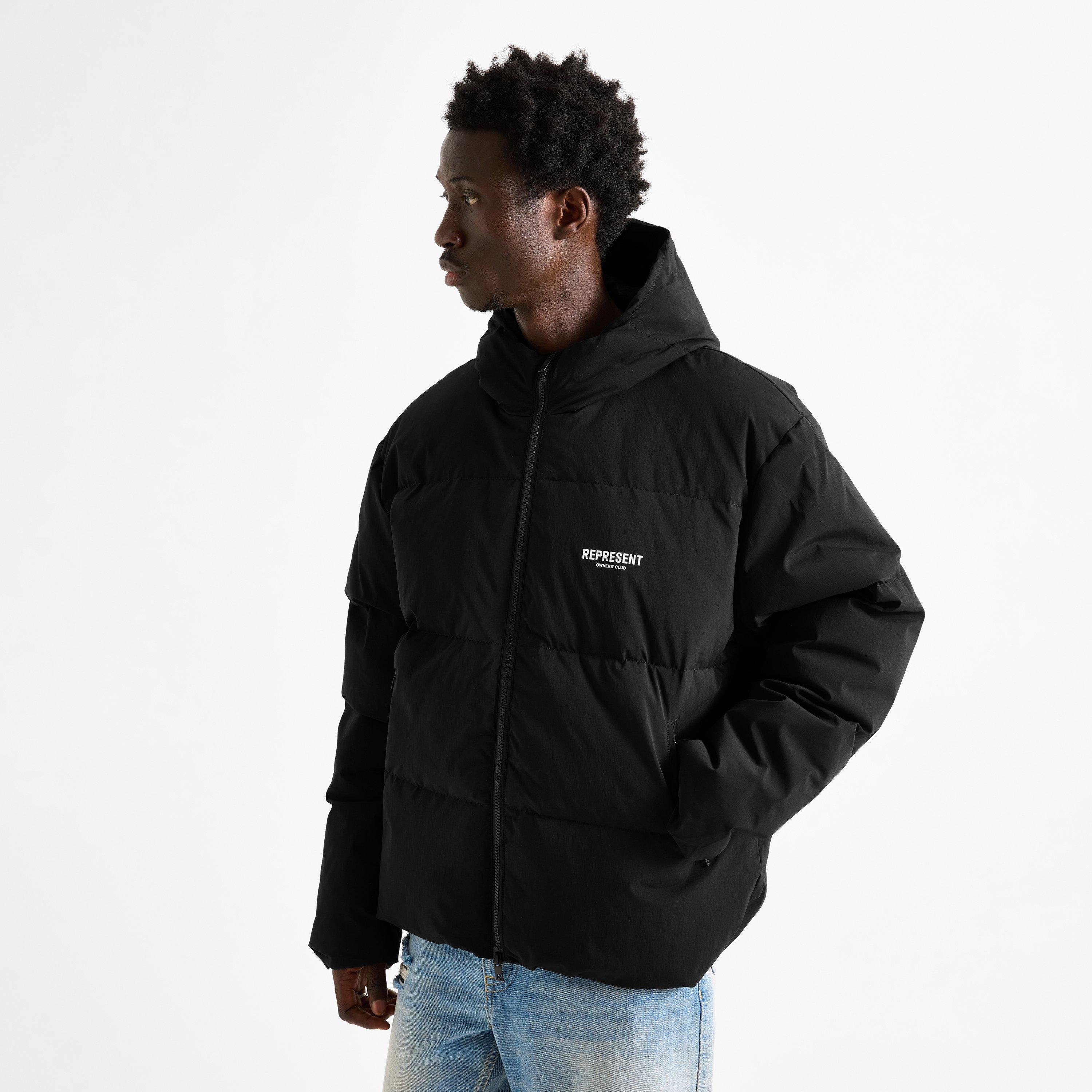 Jet Black - Represent - Men's Owners Club Oversized-Fit Puffer Jacket - 3