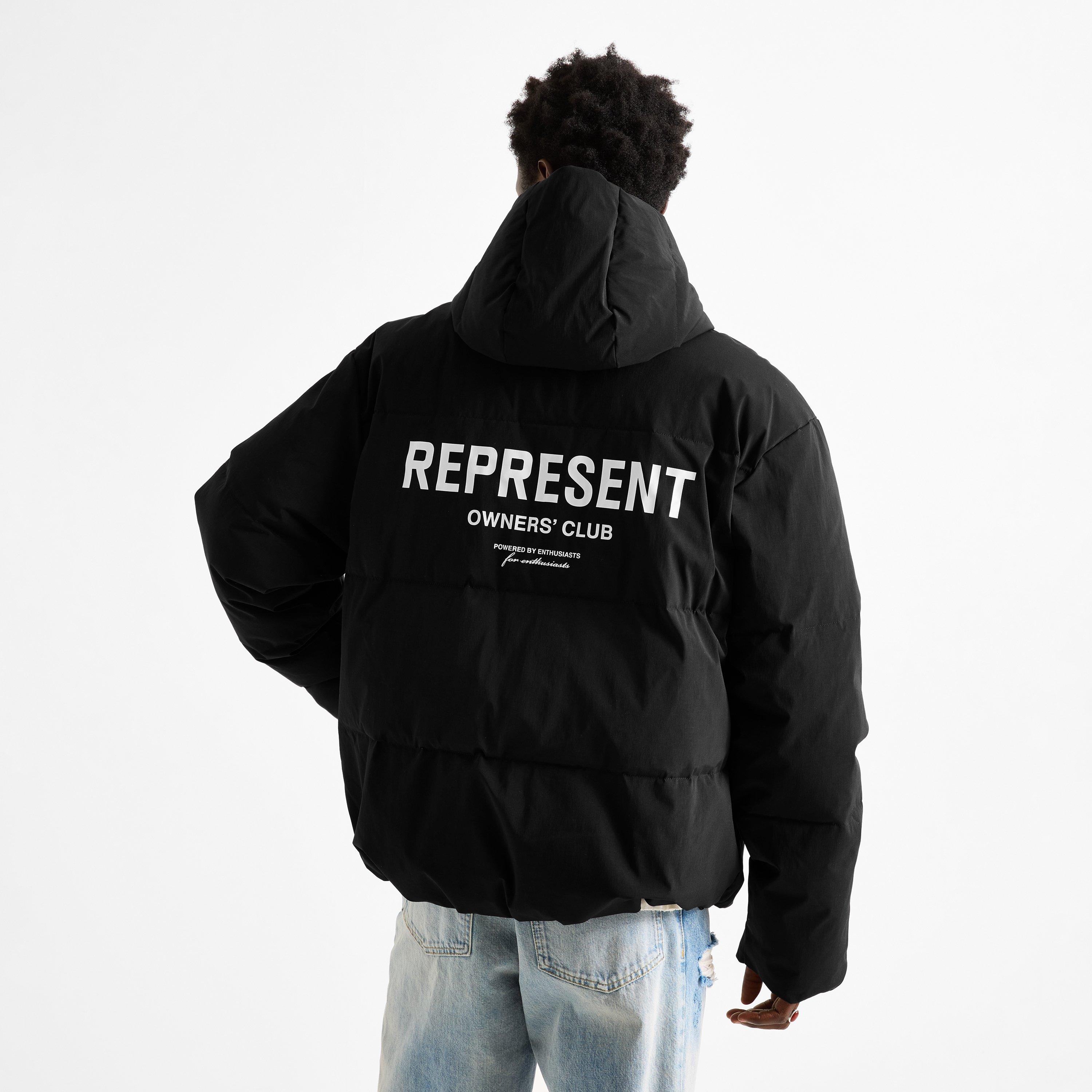 Jet Black - Represent - Men's Owners Club Oversized-Fit Puffer Jacket - 4