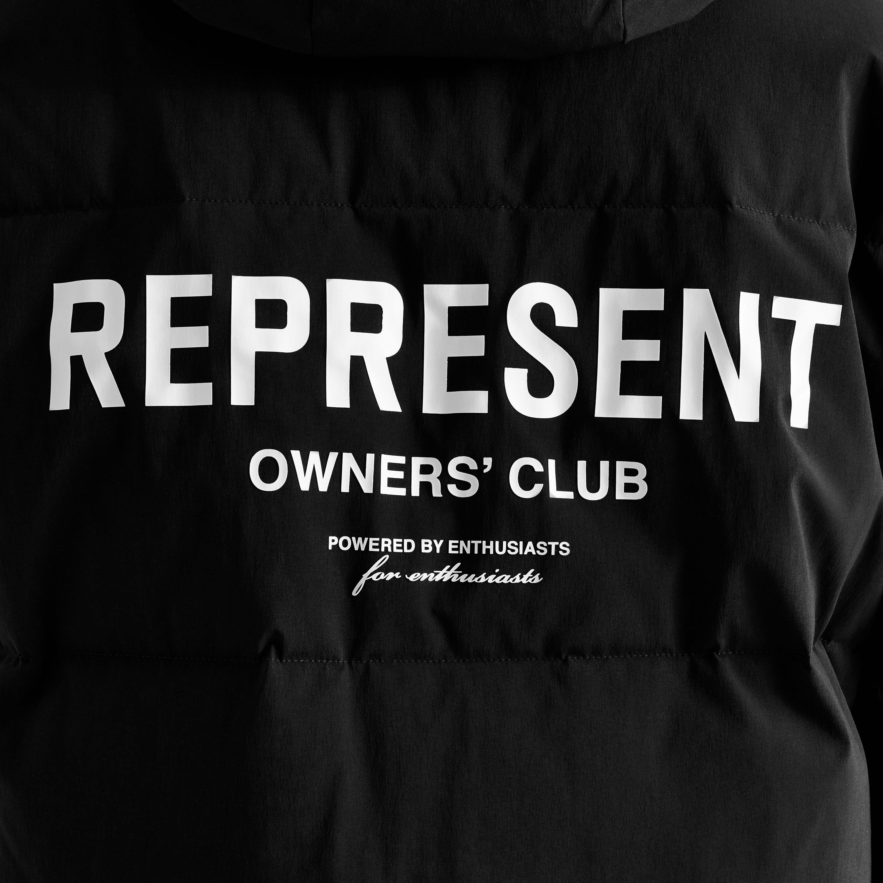 Jet Black - Represent - Men's Owners Club Oversized-Fit Puffer Jacket - 5