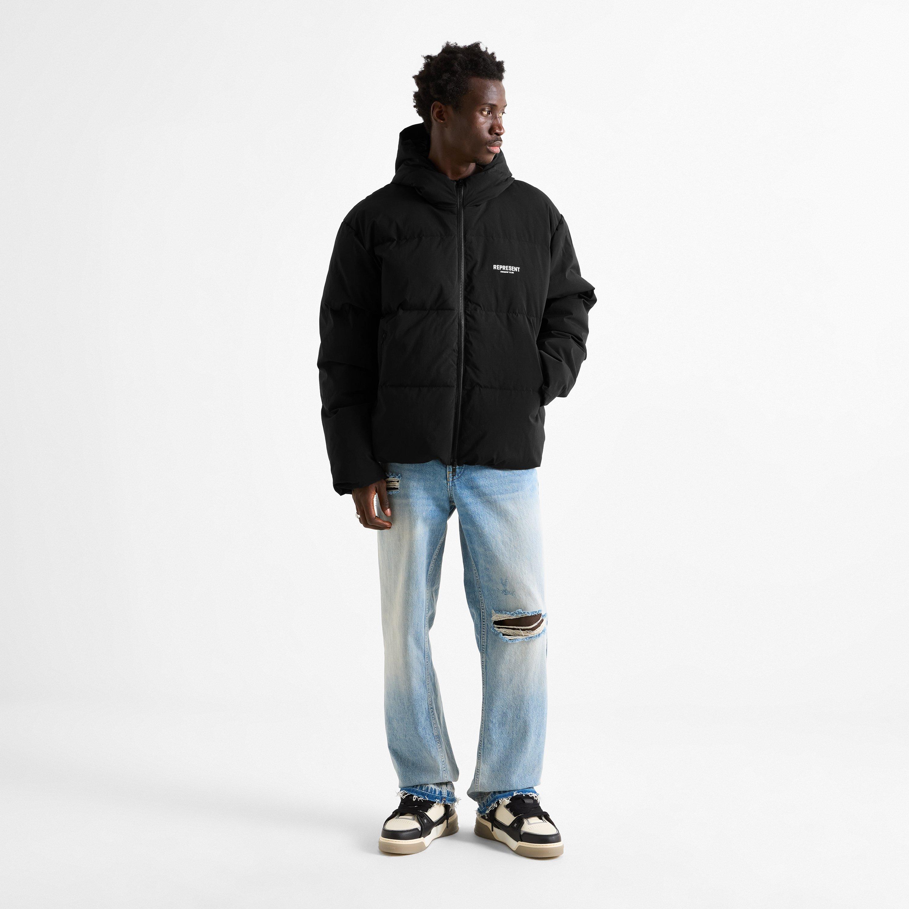 Jet Black - Represent - Men's Owners Club Oversized-Fit Puffer Jacket - 6