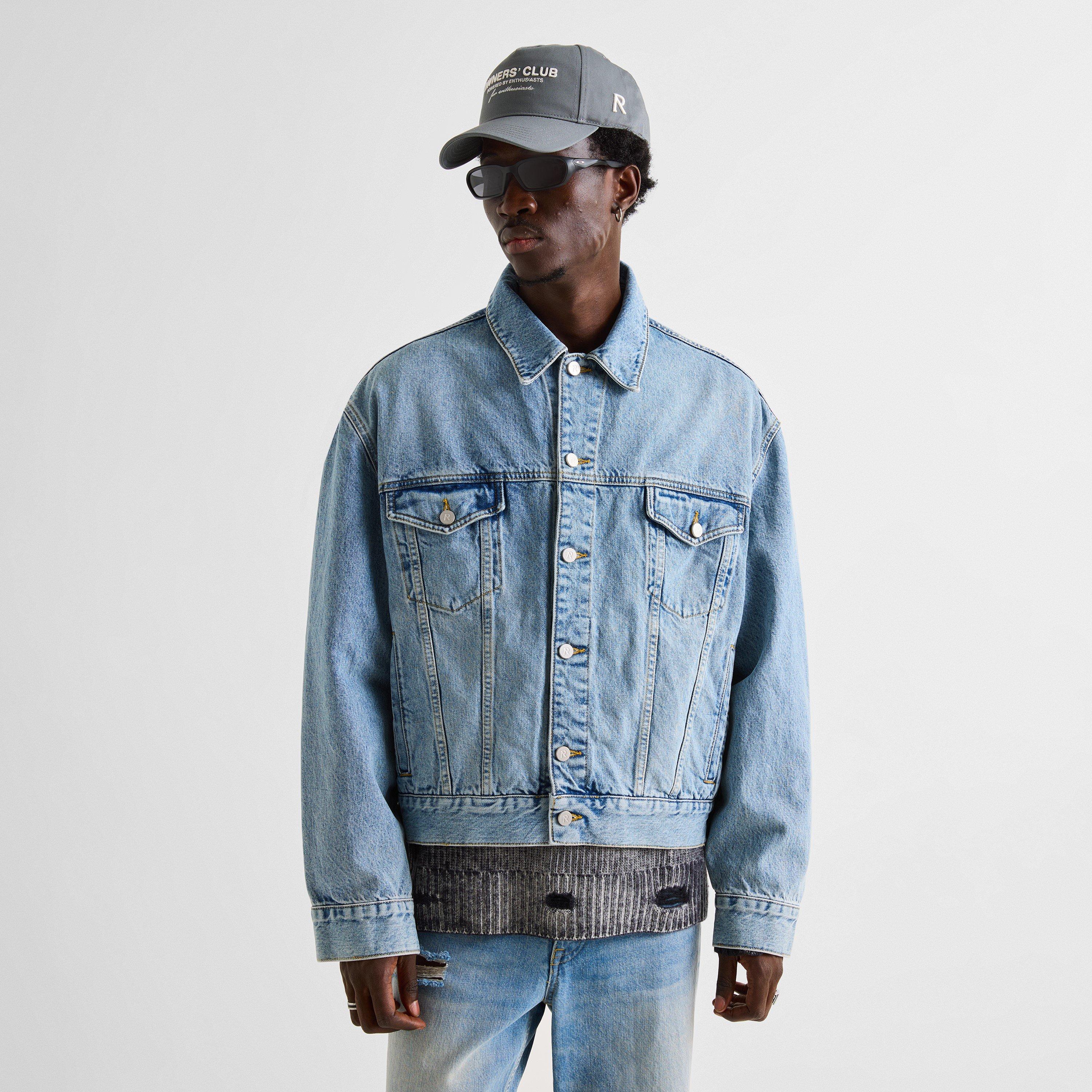 Authentic Blue - Represent - Men's Trucker Oversized-Fit Denim Jacket - 3
