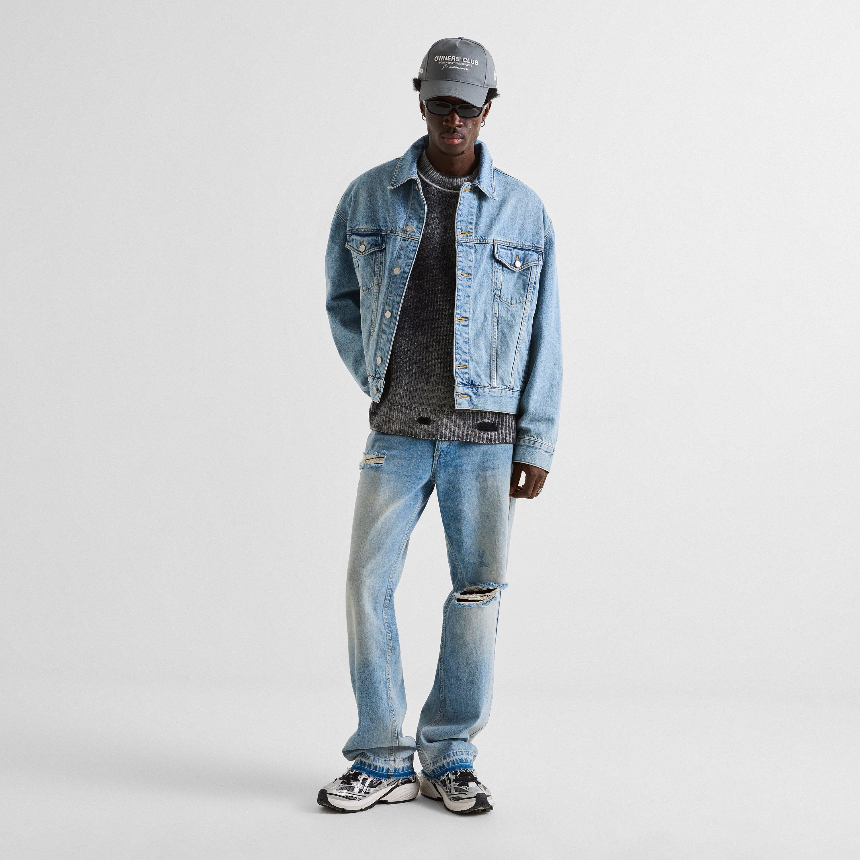 Authentic Blue - Represent - Men's Trucker Oversized-Fit Denim Jacket - 6