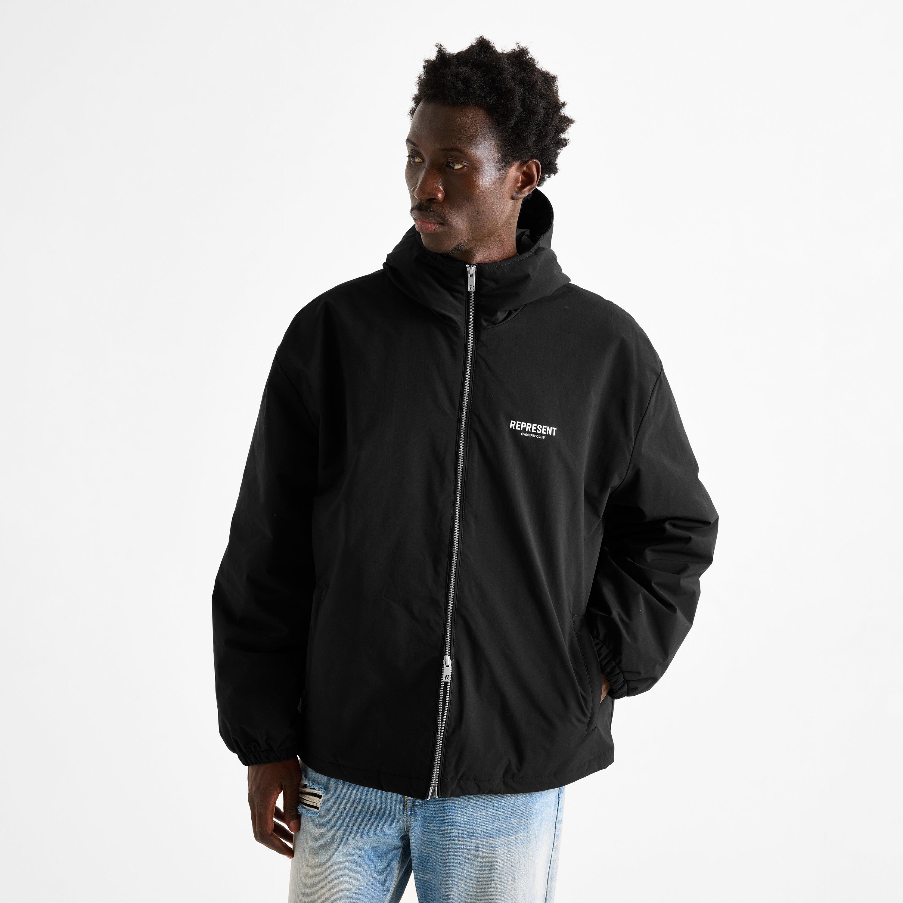 Jet Black - Represent - Men's Owners Club Full-Zip Windbreaker - 3