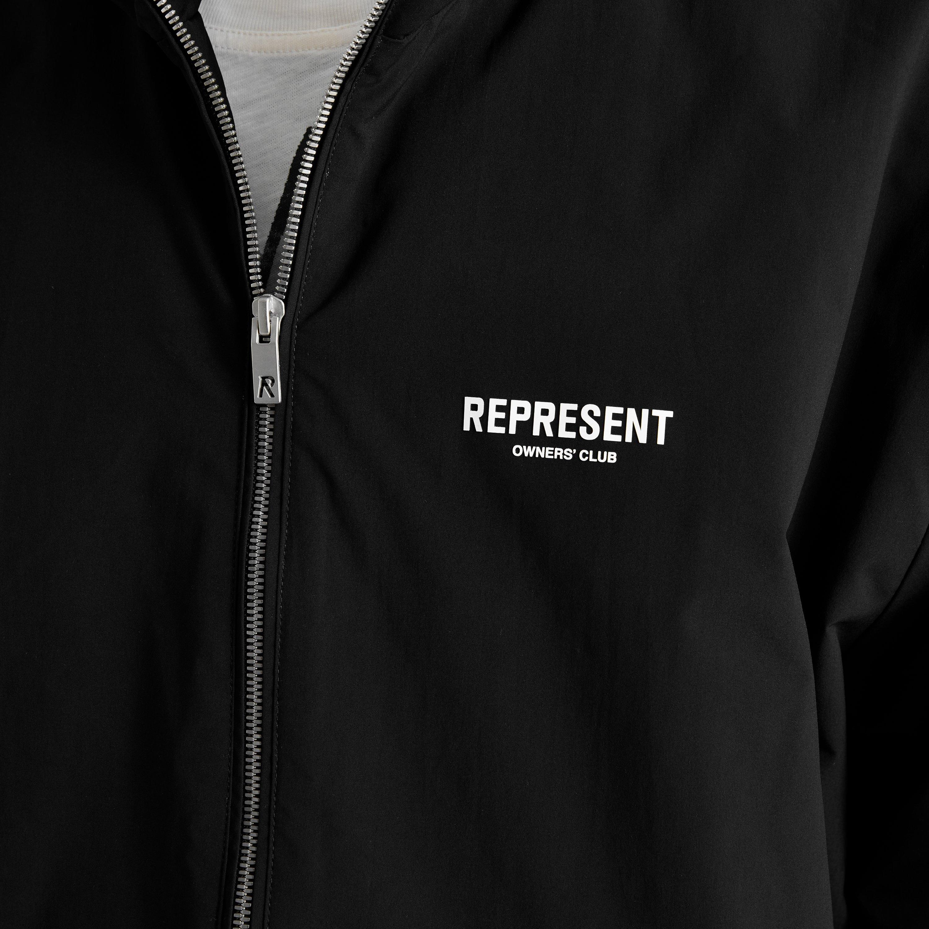 Jet Black - Represent - Men's Owners Club Full-Zip Windbreaker - 5