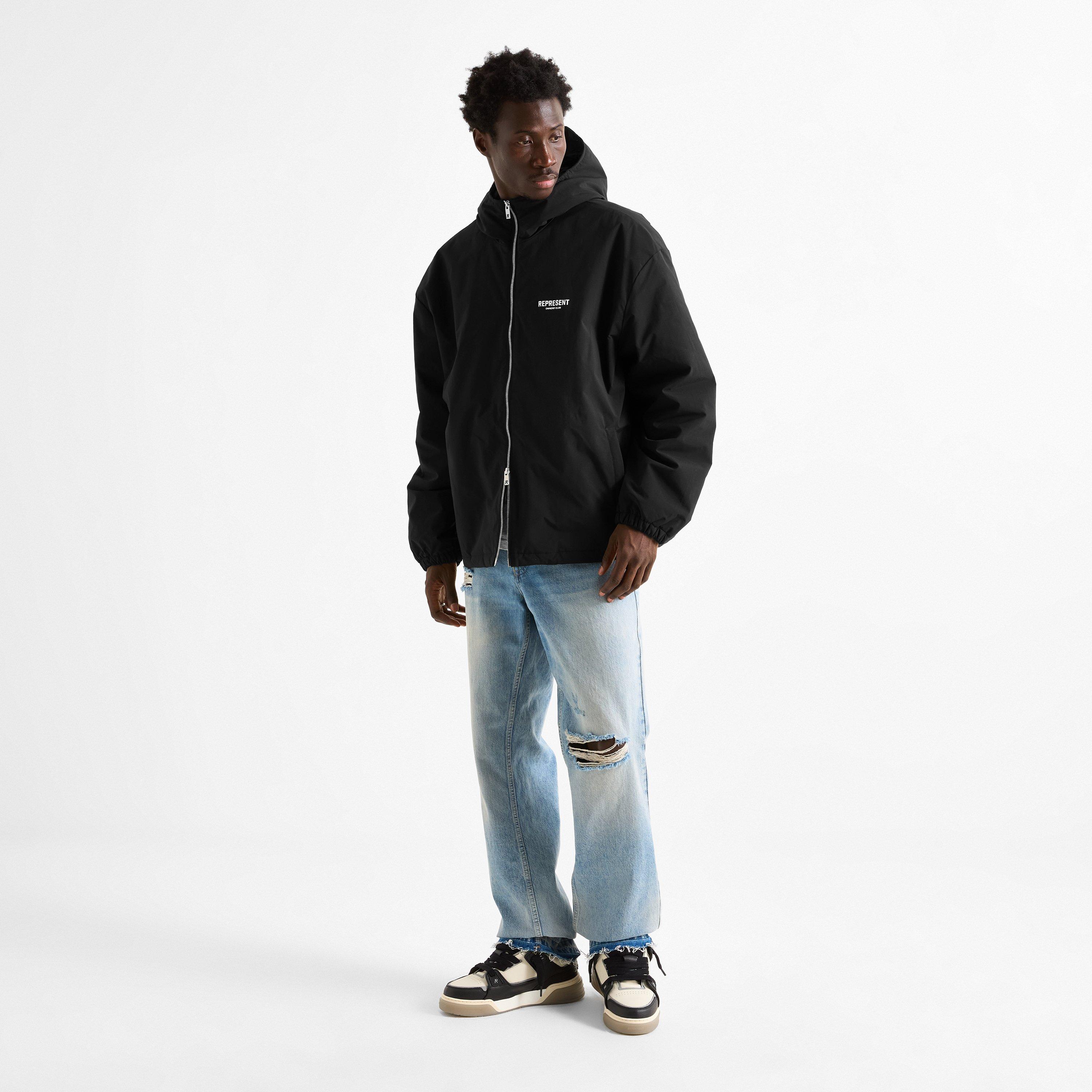 Jet Black - Represent - Men's Owners Club Full-Zip Windbreaker - 6