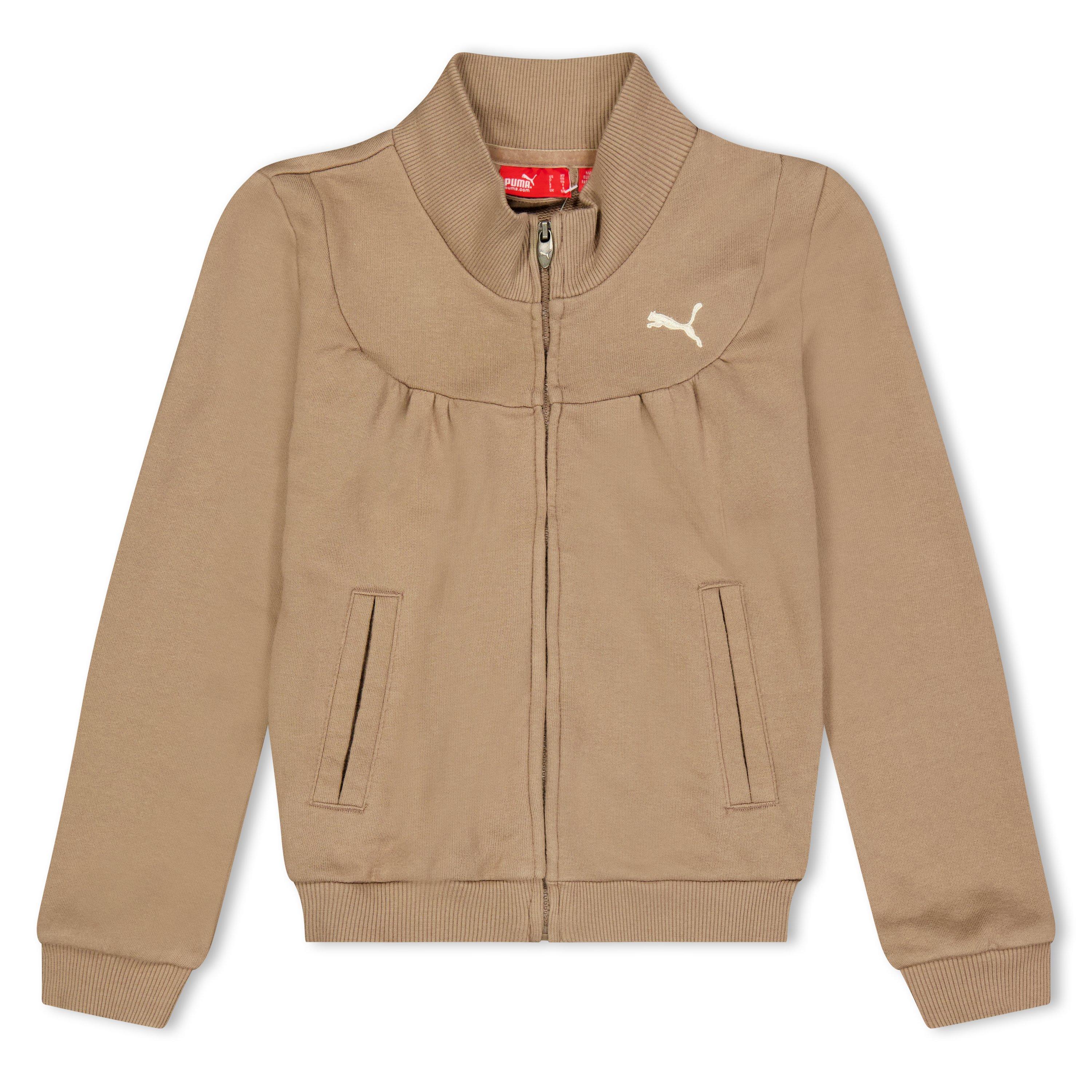 Puma Girls Sweat Jacket Juniors - Brown - 16 (4XL)
