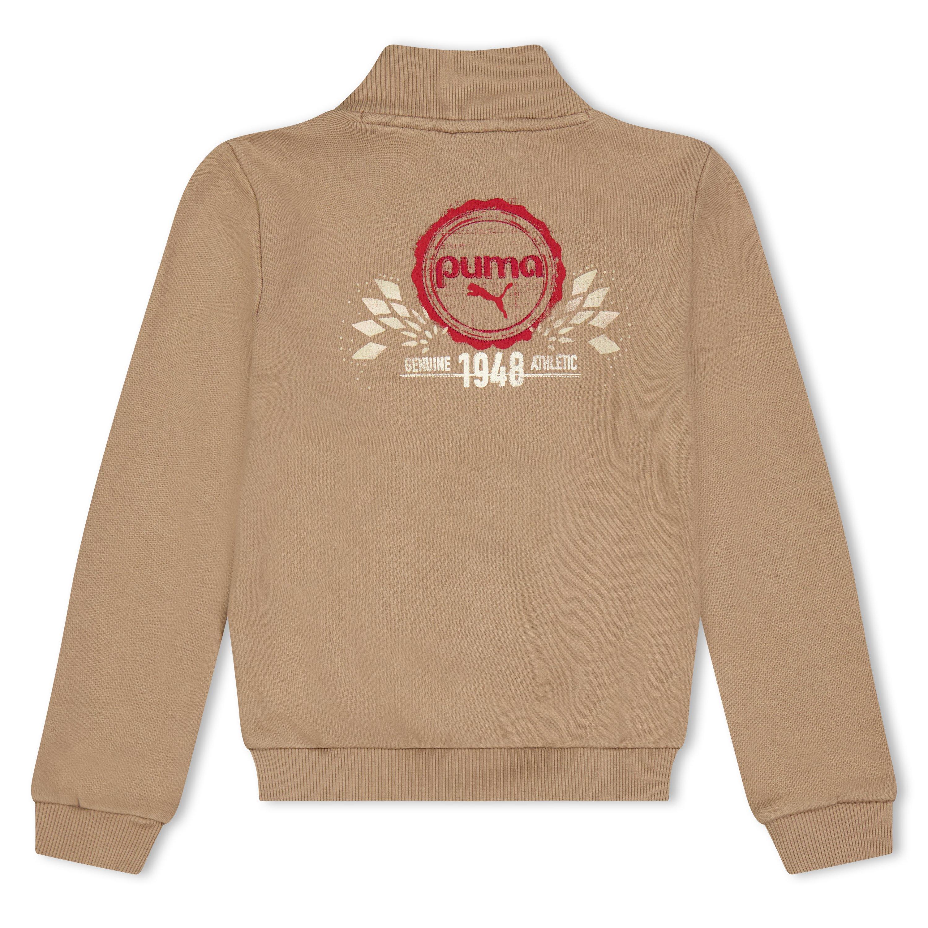 Brown - Puma - Girl Sweat Jacket Juniors - 2