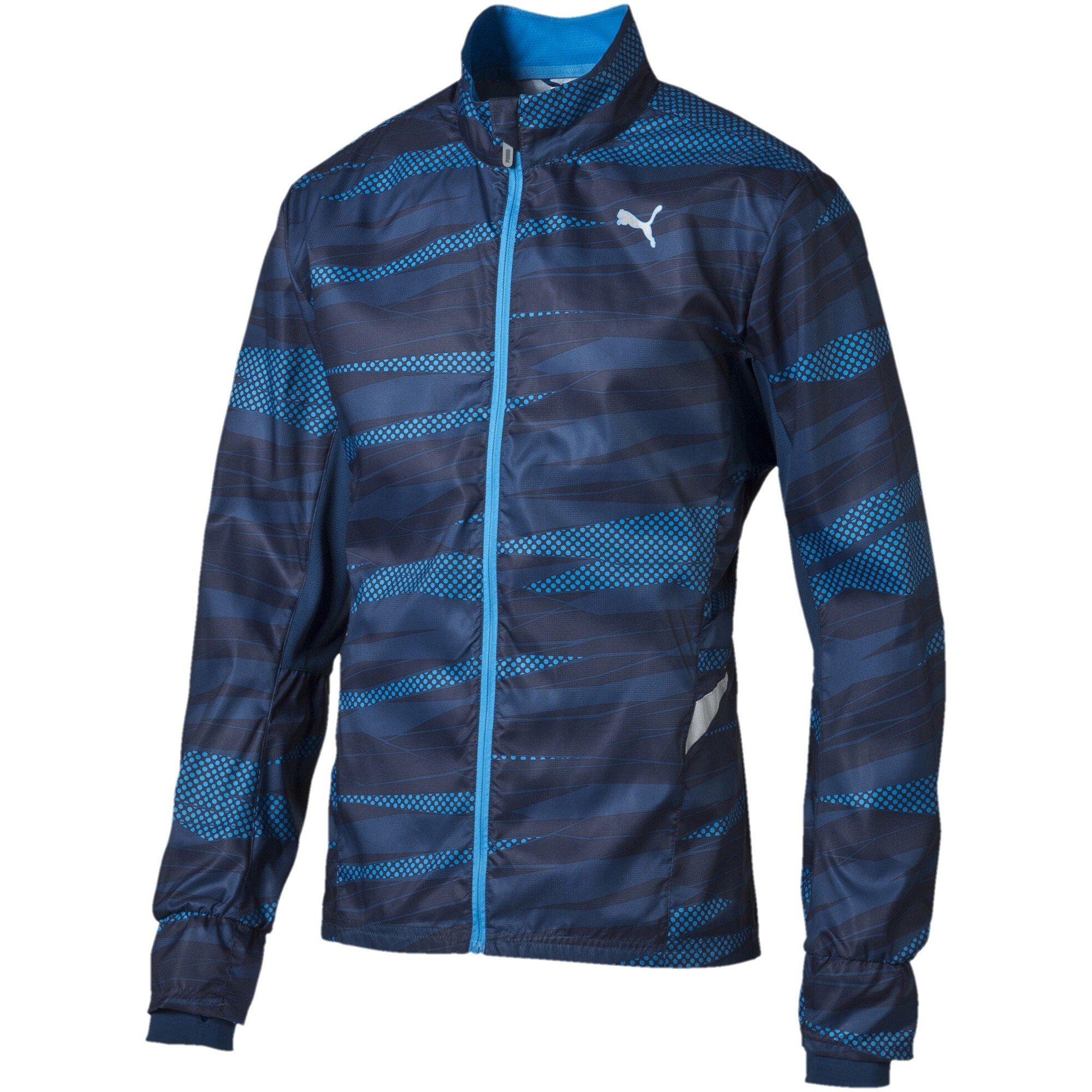 Puma Men's (18) Graphic Woven Jacket - Blue - XS