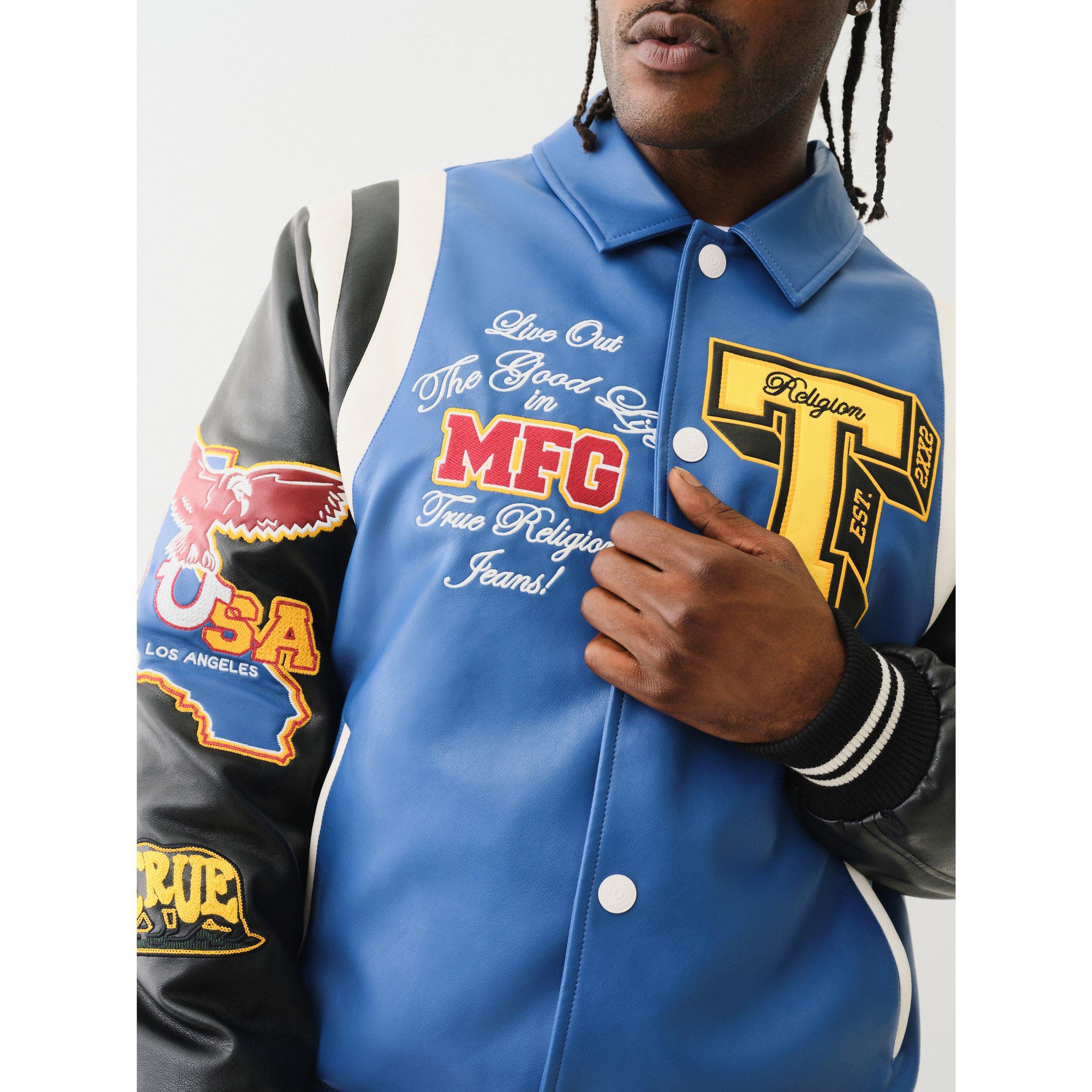 Blue / Black - True Religion - True Pu Jacket Sn99 - 3
