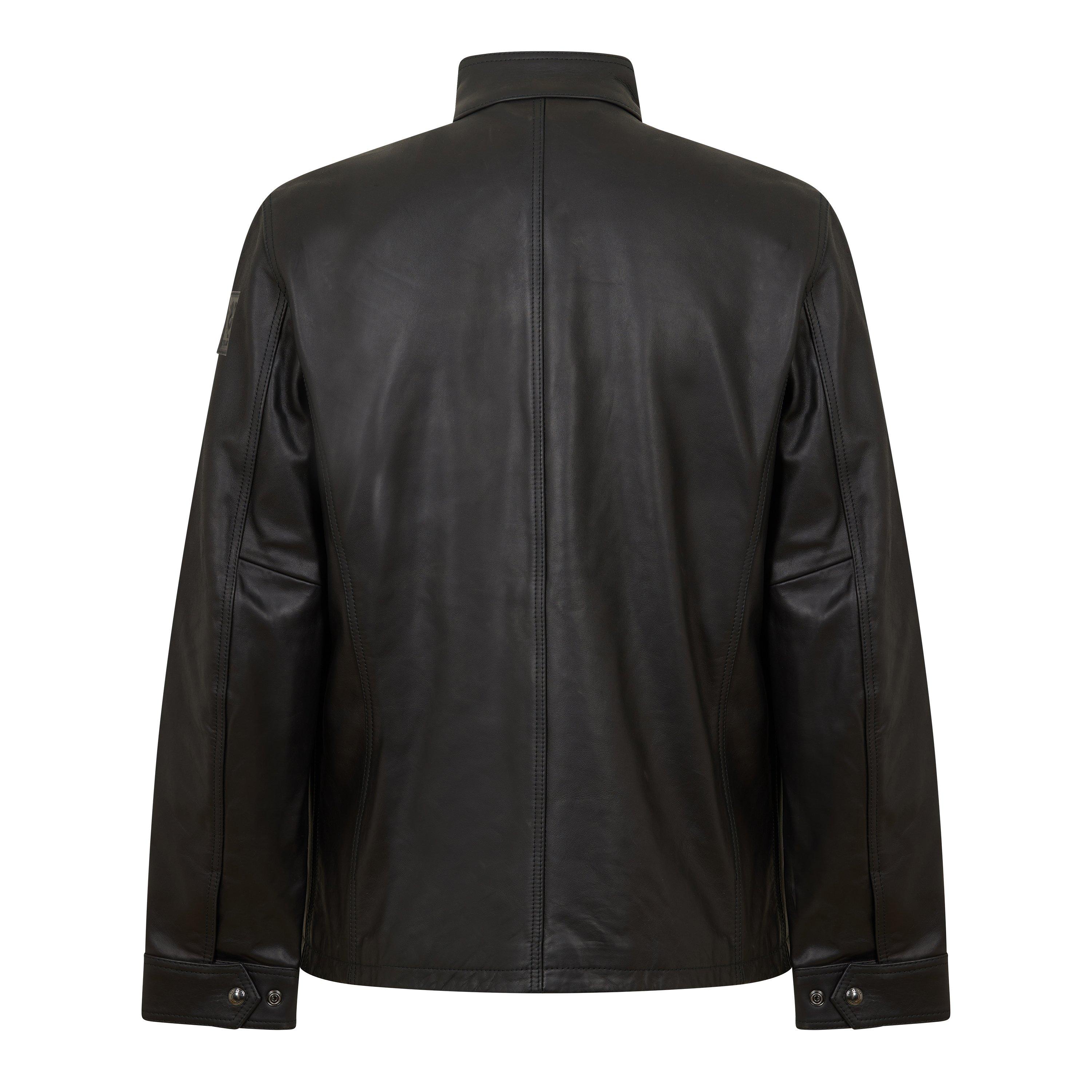 Crna - Belstaff - Men's Grant Leather Jacket - 2