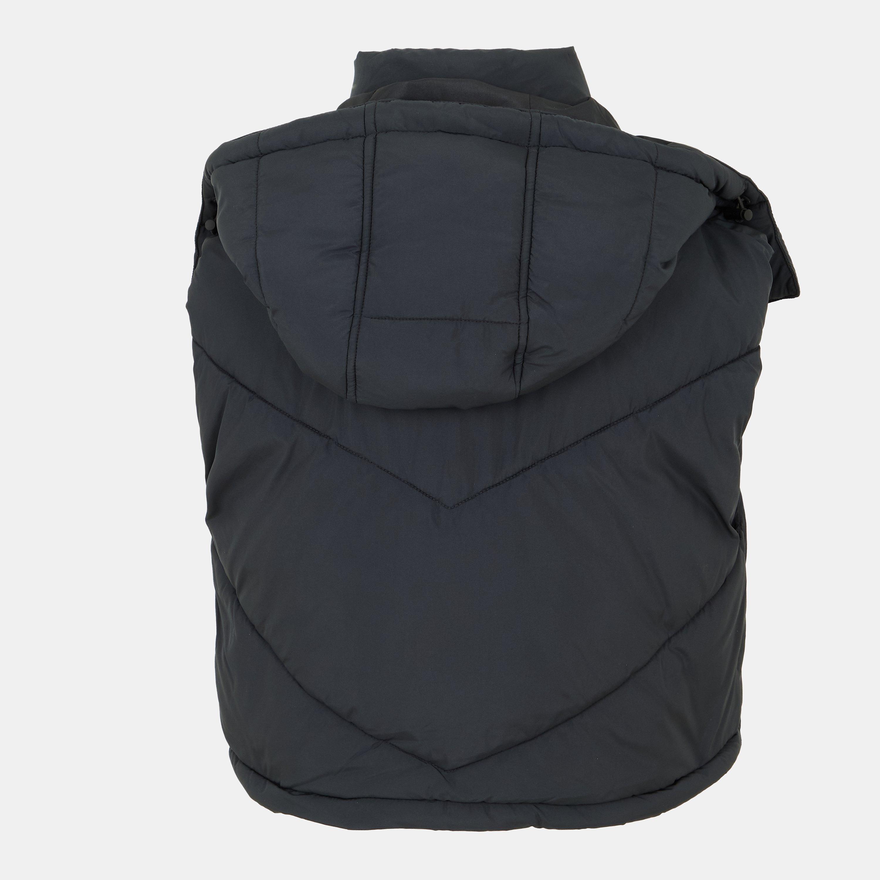 Black - Jack Wills - Ritcher Detachable Hood Cropped Quilted Sleeveless Gilet - 2