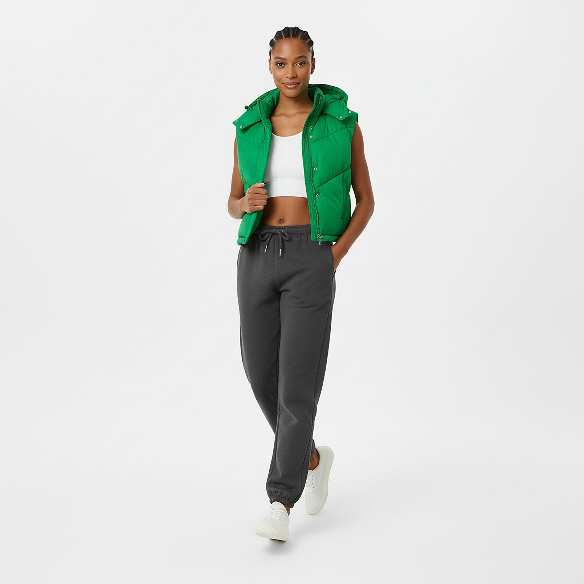 Jolly Green - Jack Wills - Women's Ritcher Detachable Hood Cropped Quilted Sleeveless Gilet - 5