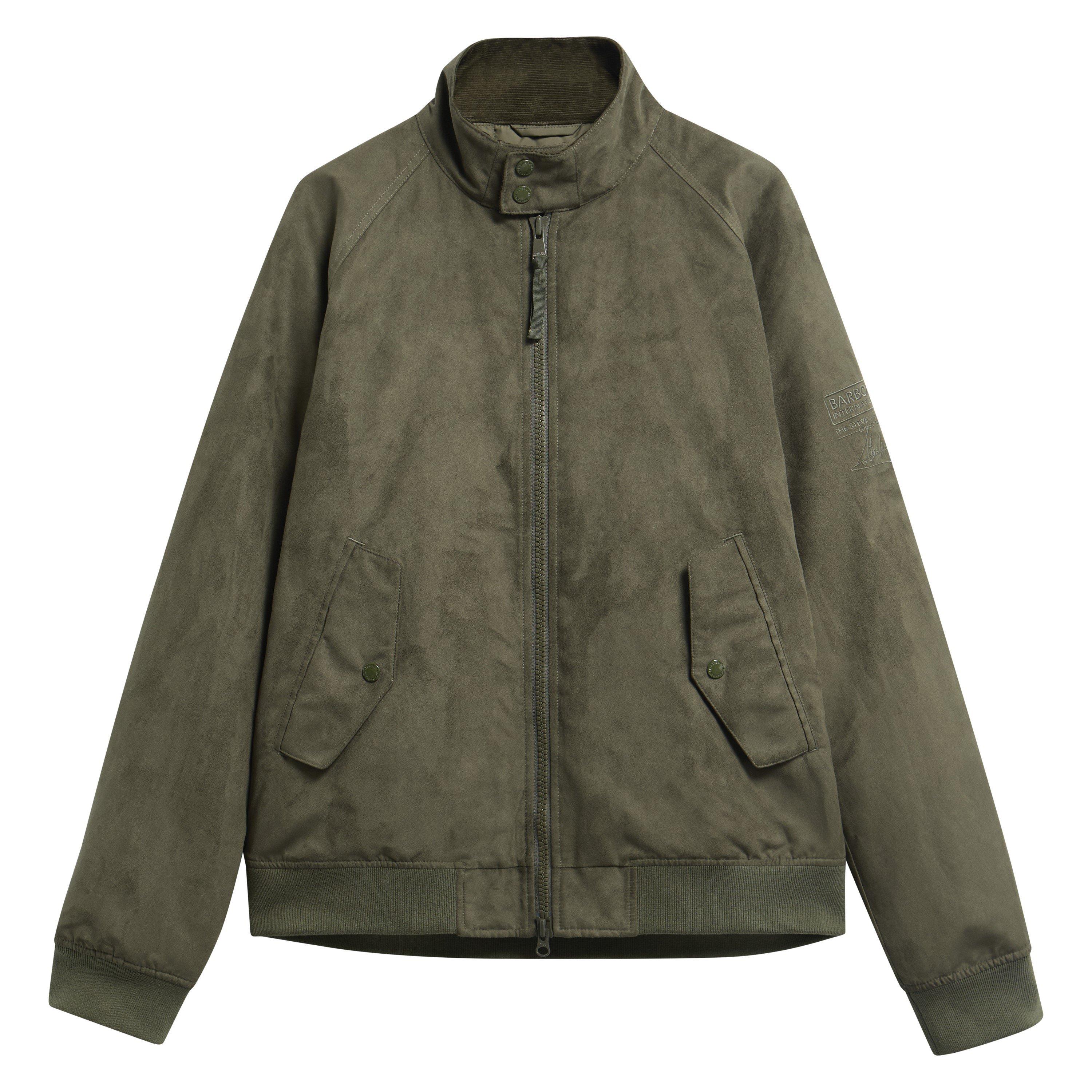 Olive - Barbour International - Men's Steve McQueen Drome Bomber Jacket - 6