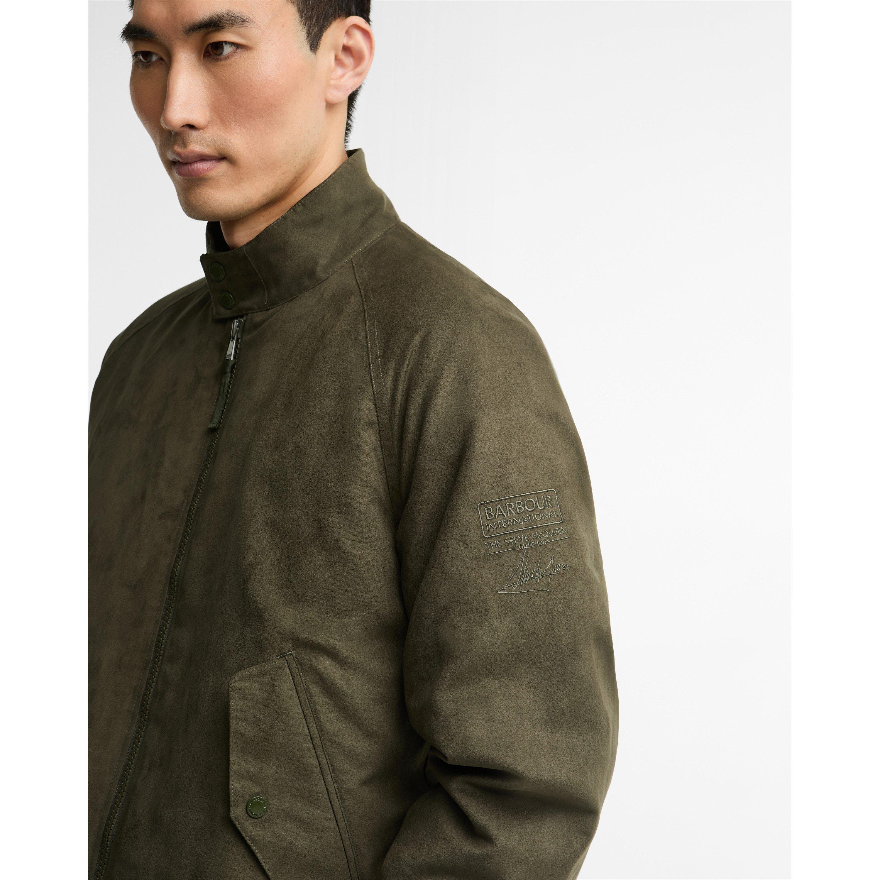 Olive - Barbour International - Men's Steve McQueen Drome Bomber Jacket - 7
