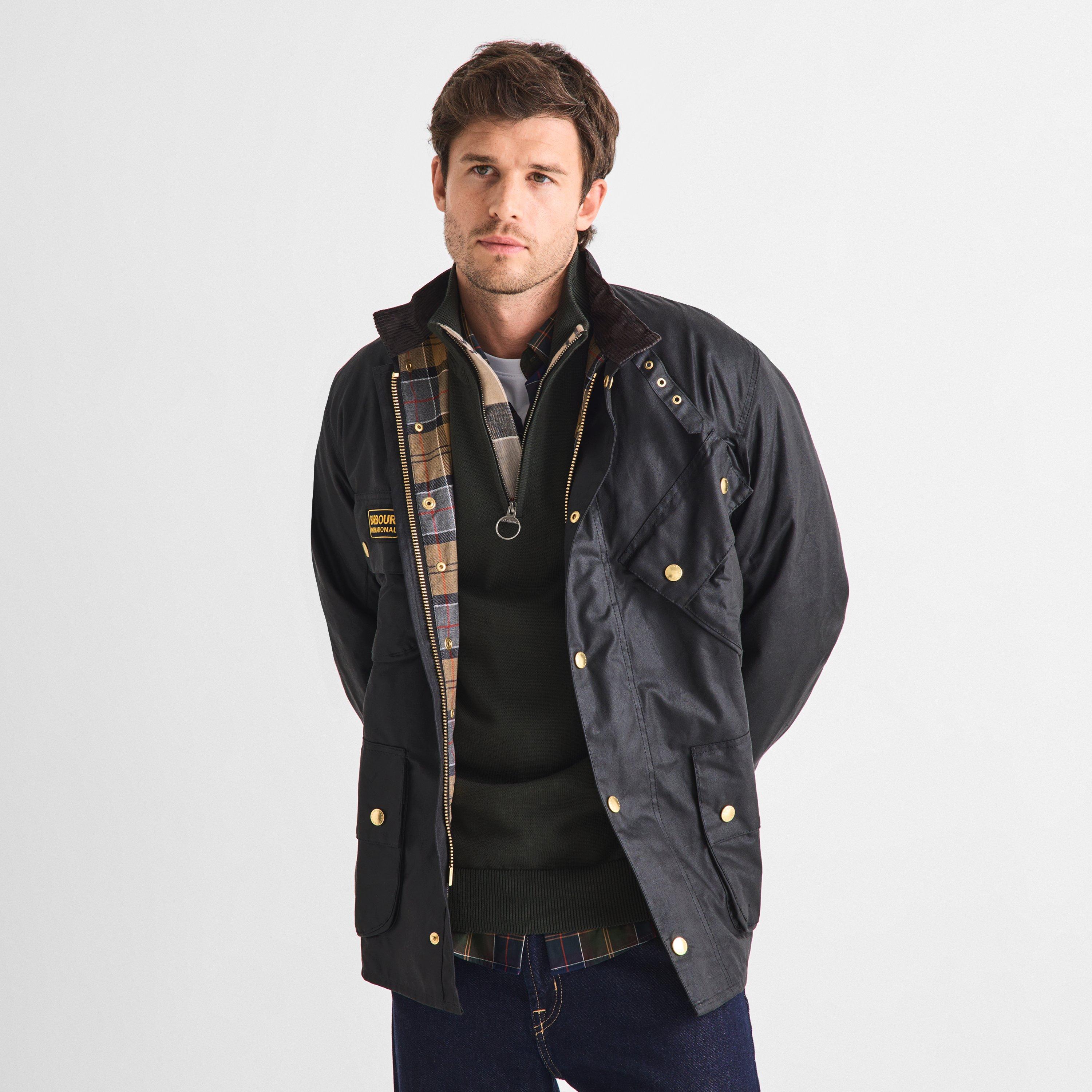 Black BK51 - Barbour International - Men's Original Wax Jacket - 3