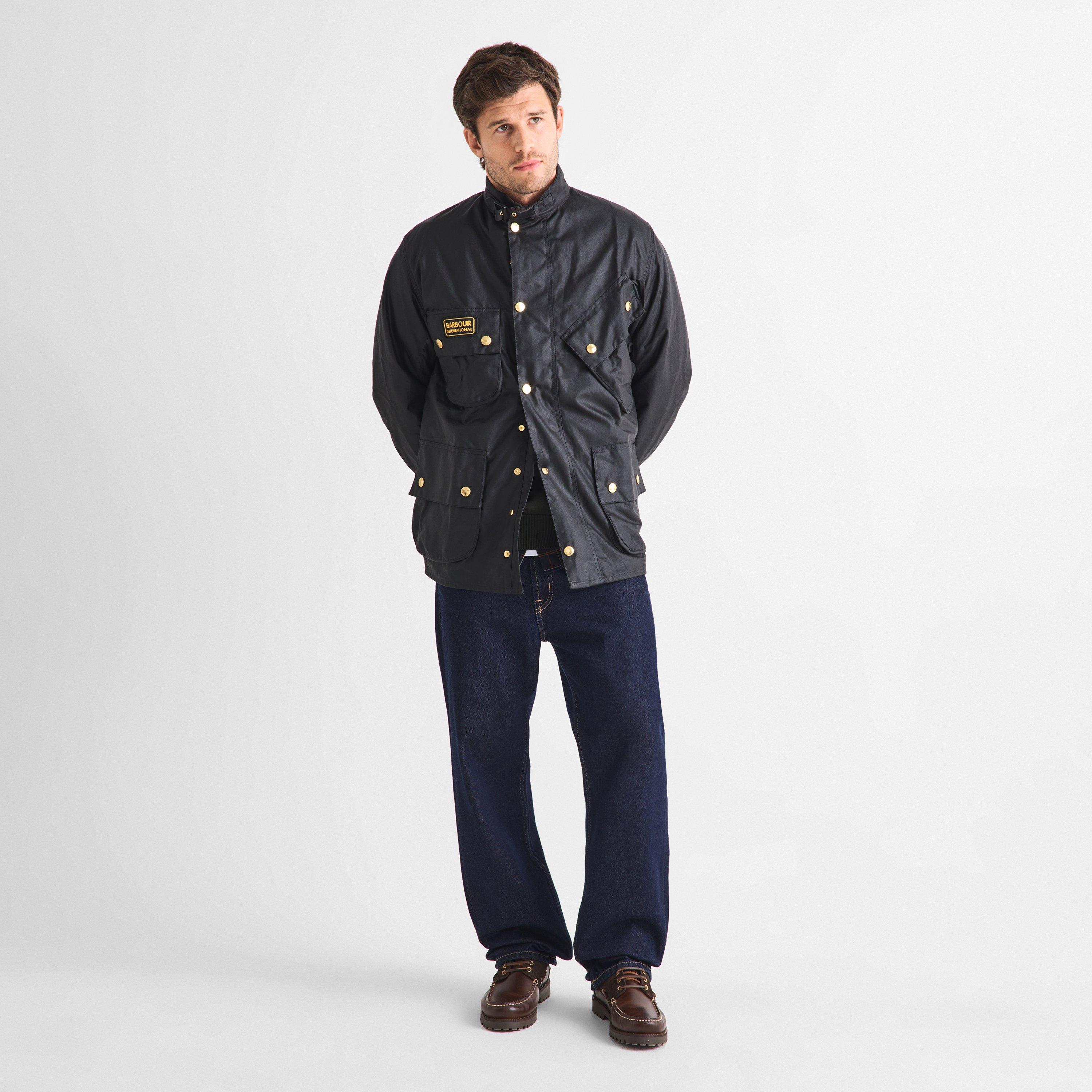 Black BK51 - Barbour International - Men's Original Wax Jacket - 5