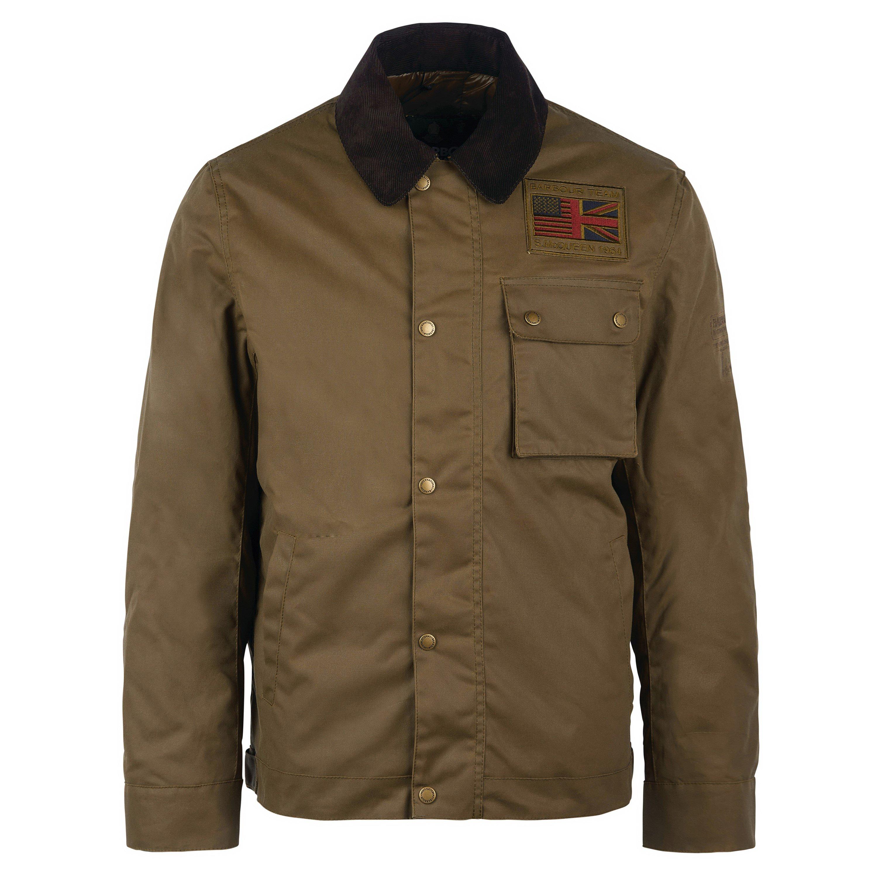 Sand SN32 - Barbour International - Men's Steve McQueen Workers Tailored-Fit Wax Jacket - 1