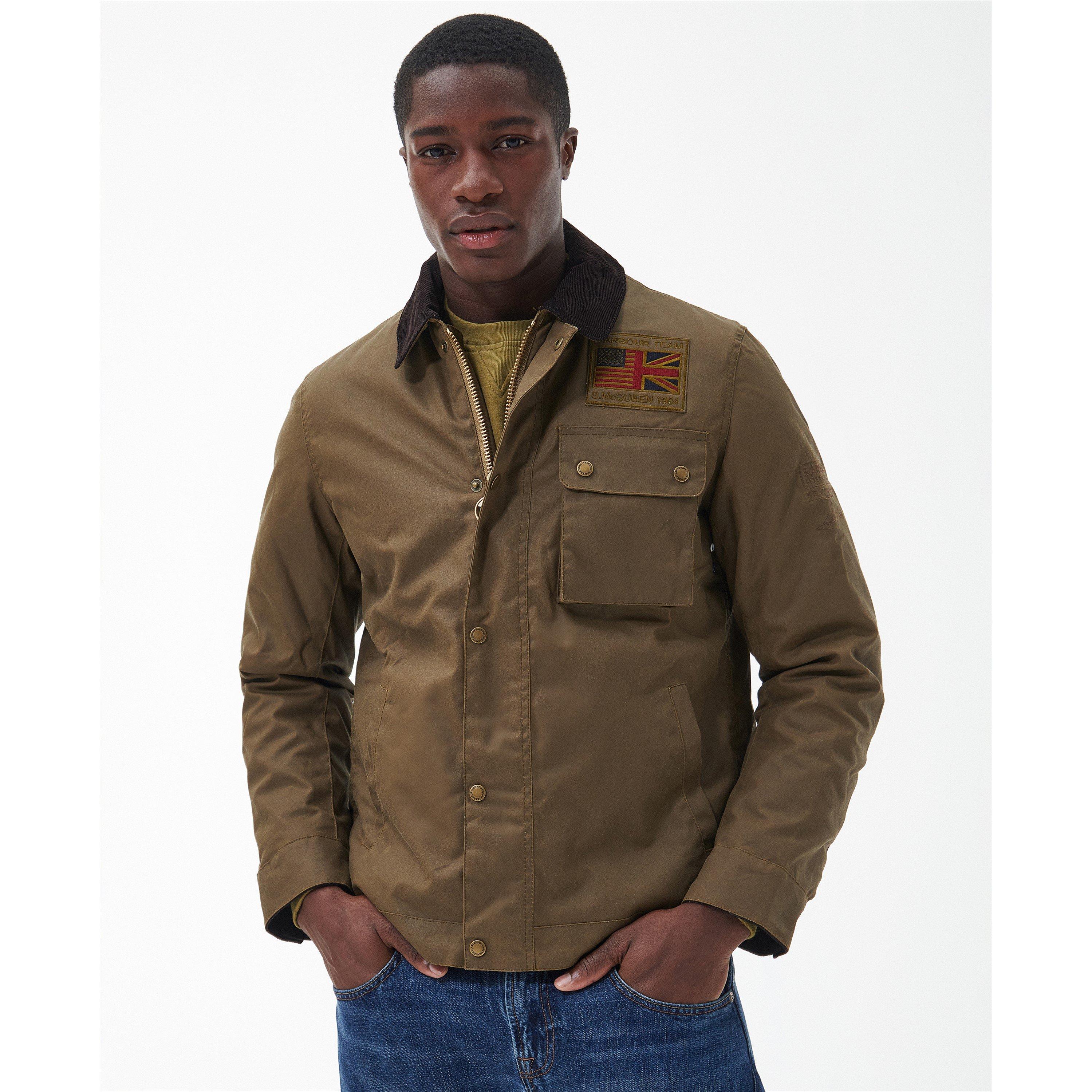 Sand SN32 - Barbour International - Men's Steve McQueen Workers Tailored-Fit Wax Jacket - 2