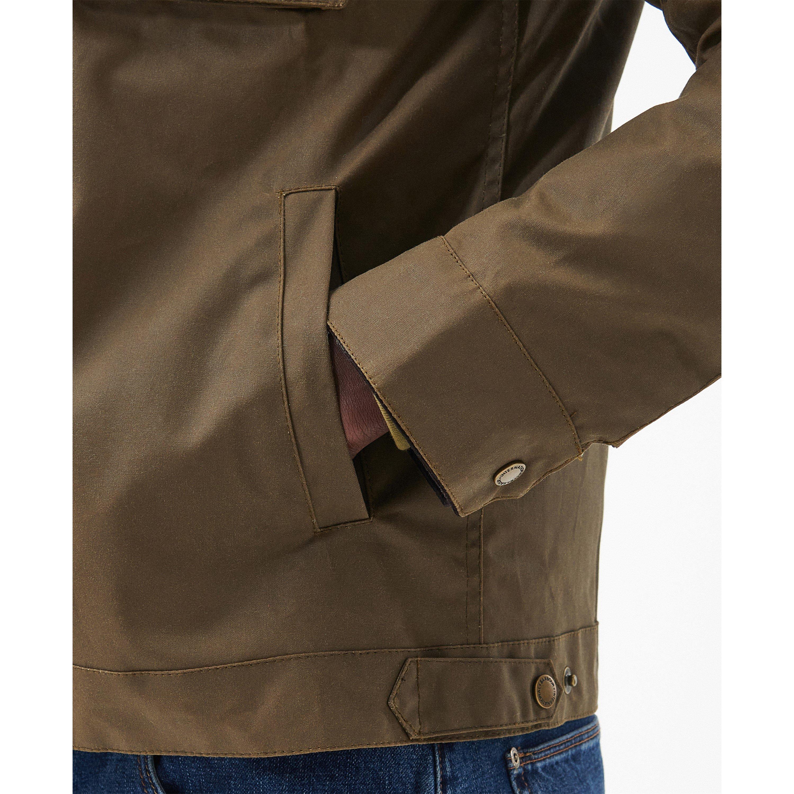 Sand SN32 - Barbour International - Men's Steve McQueen Workers Tailored-Fit Wax Jacket - 5