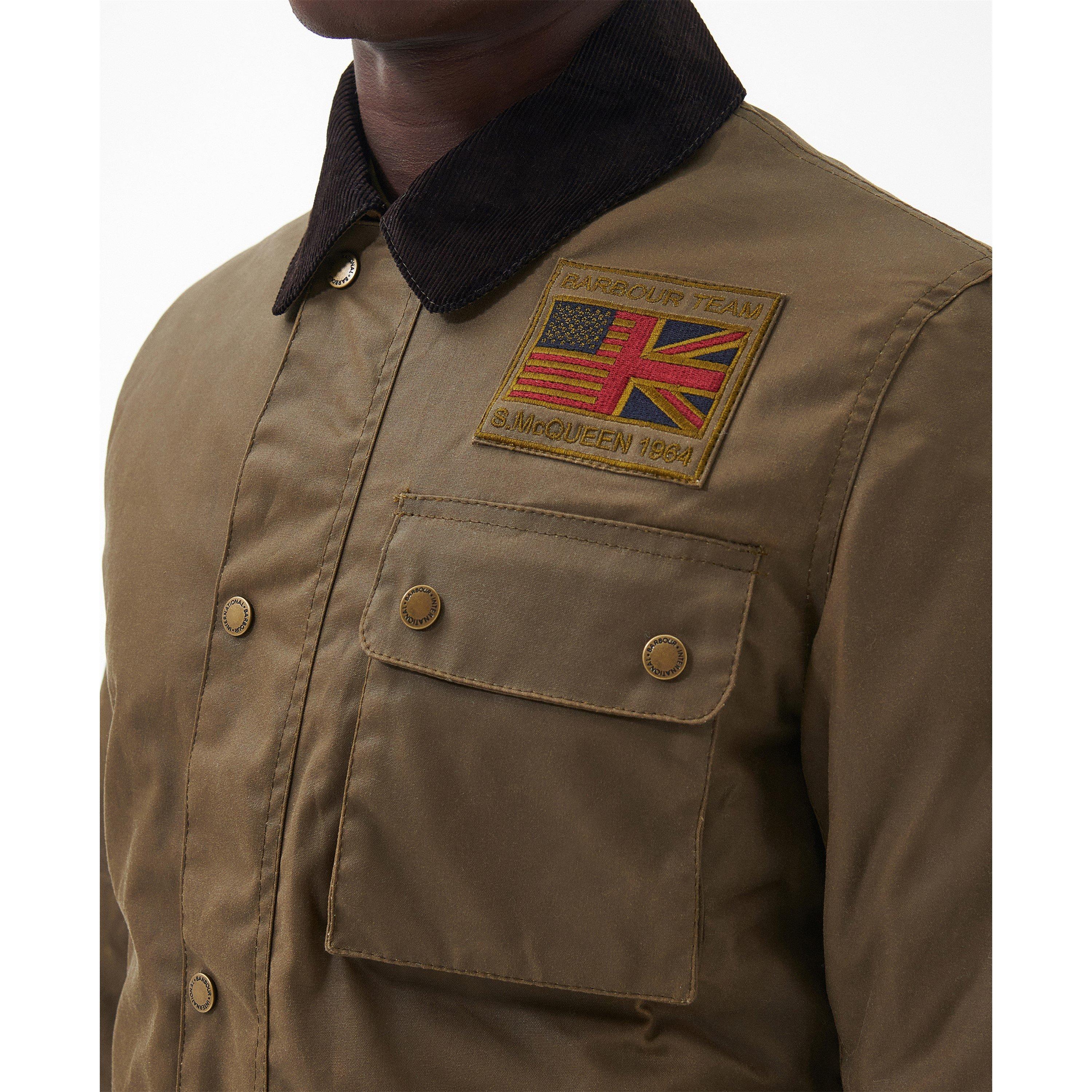 Sand SN32 - Barbour International - Men's Steve McQueen Workers Tailored-Fit Wax Jacket - 6