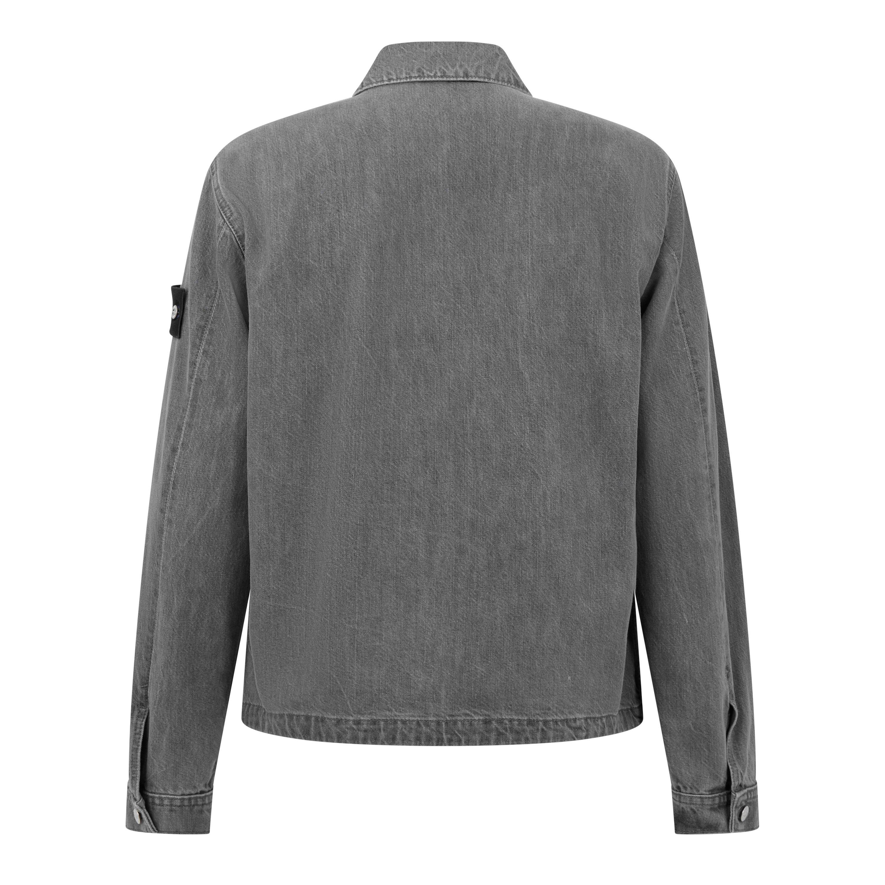 Grey Wash VJ604 - Stone Island - Men's Biker Denim Research Jacket - 2