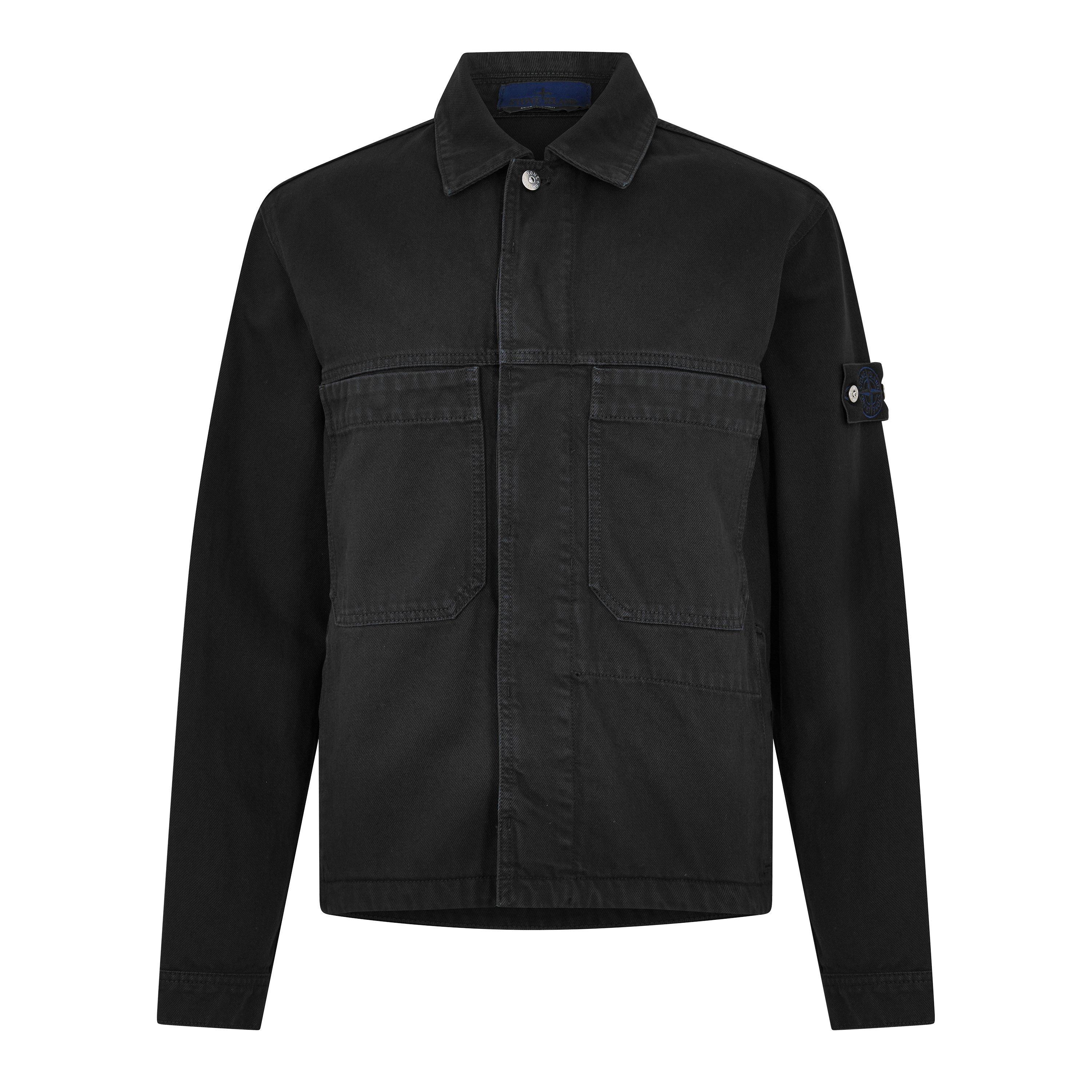Stone Island Black Cotton Biker Jacket - S - Image 3
