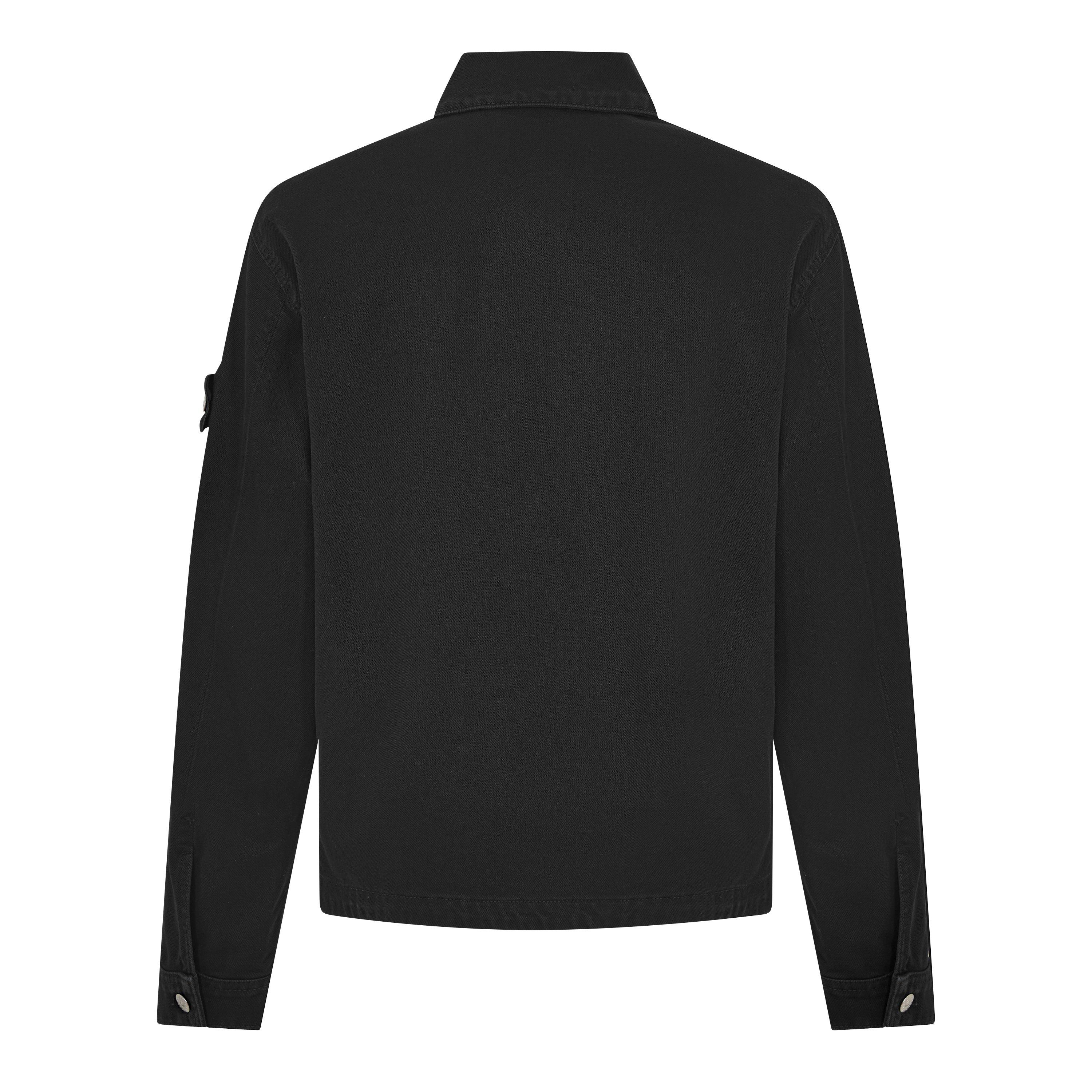Black V0029 - Stone Island - Men's Denim Research Biker Jacket - 2
