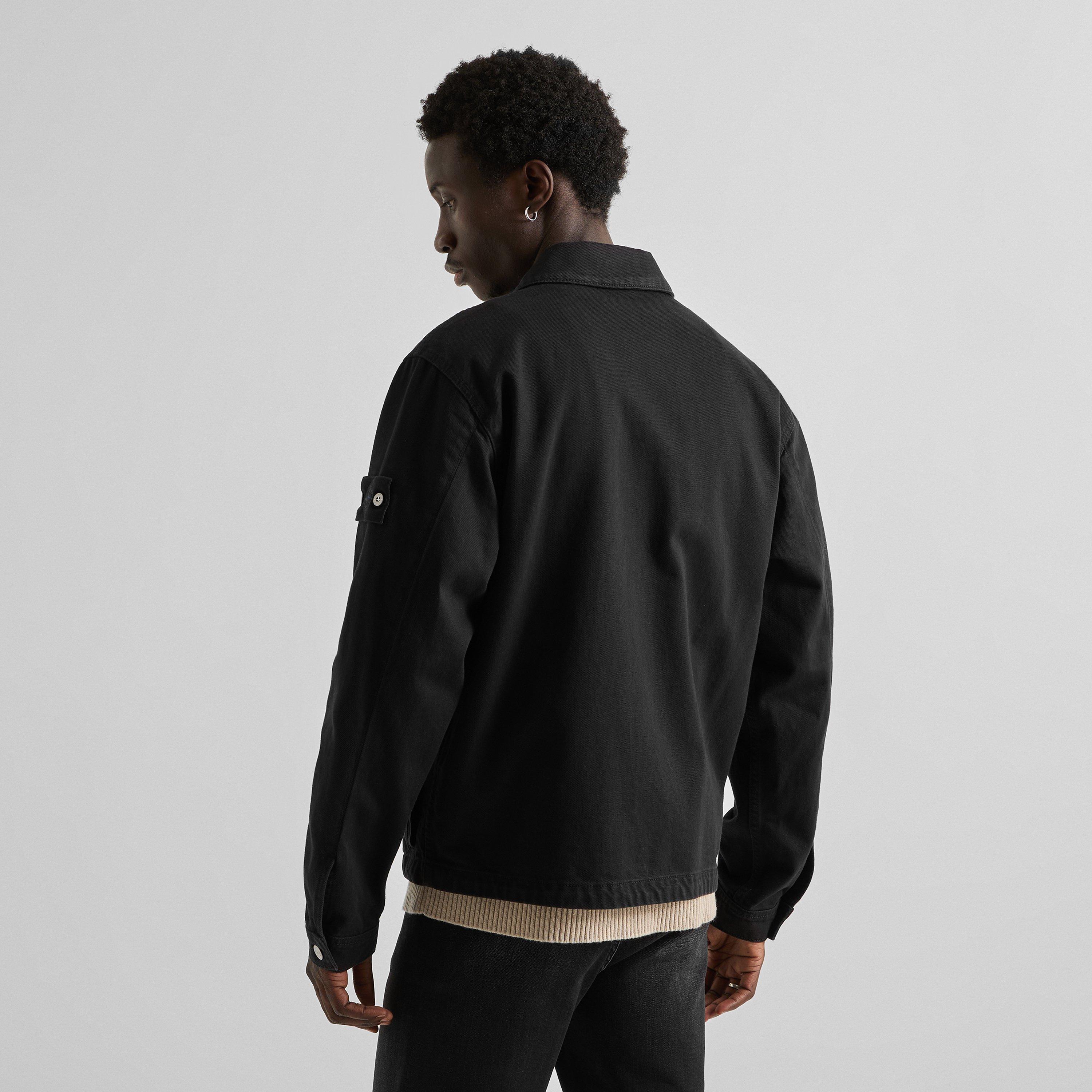 Black V0029 - Stone Island - Men's Denim Research Biker Jacket - 4