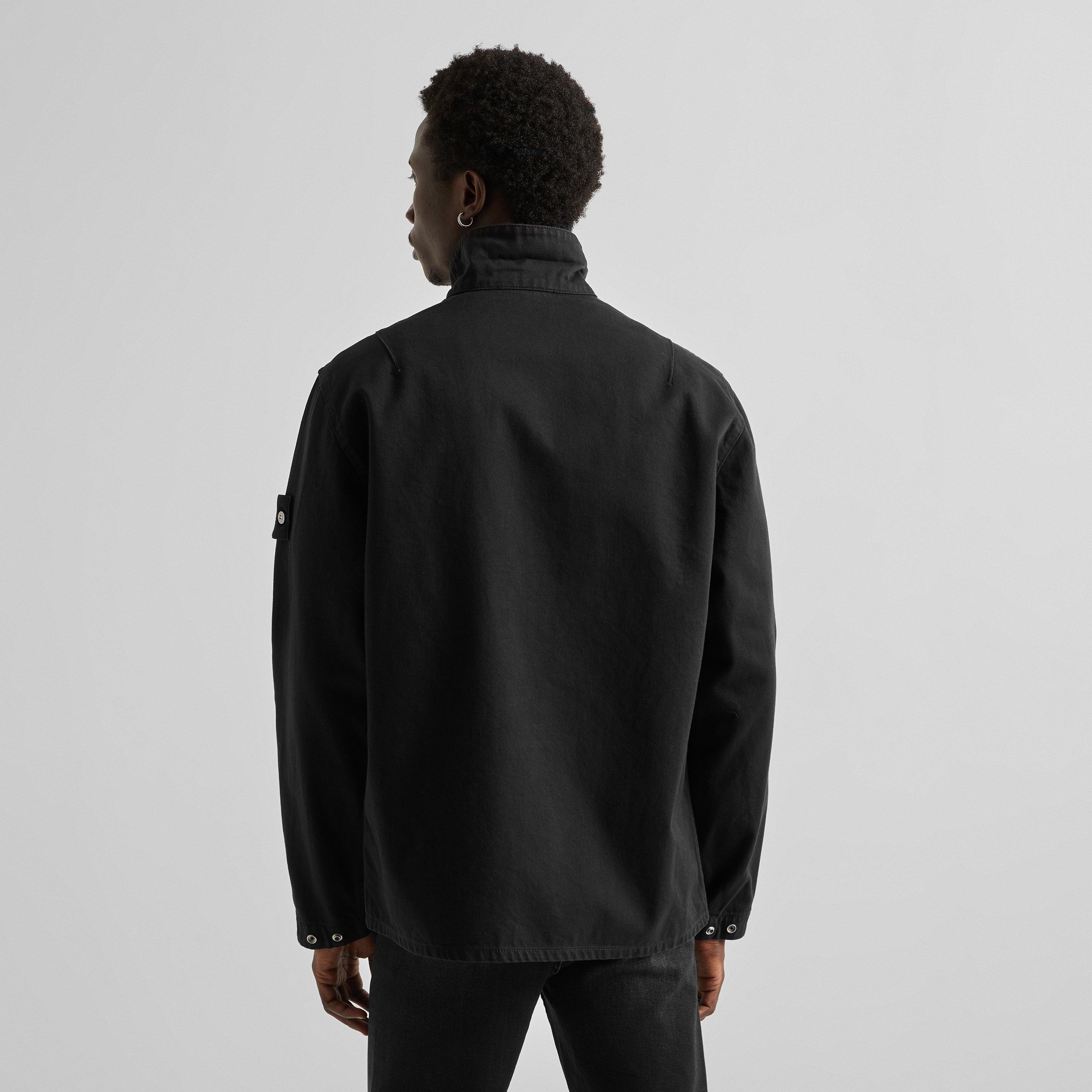 Black V0029 - Stone Island - Men's Denim Research Cotton Overshirt - 4