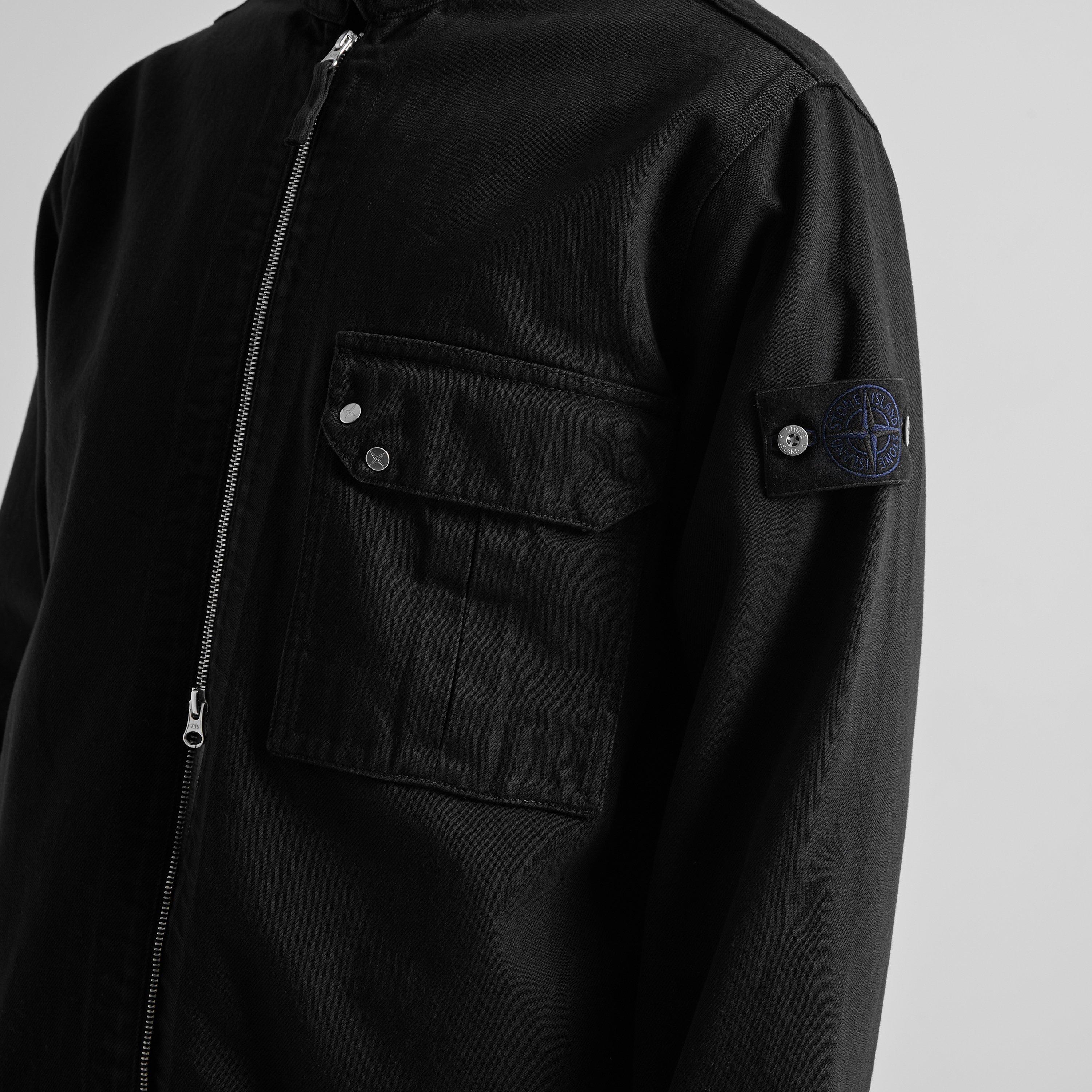 Black V0029 - Stone Island - Men's Denim Research Cotton Overshirt - 5