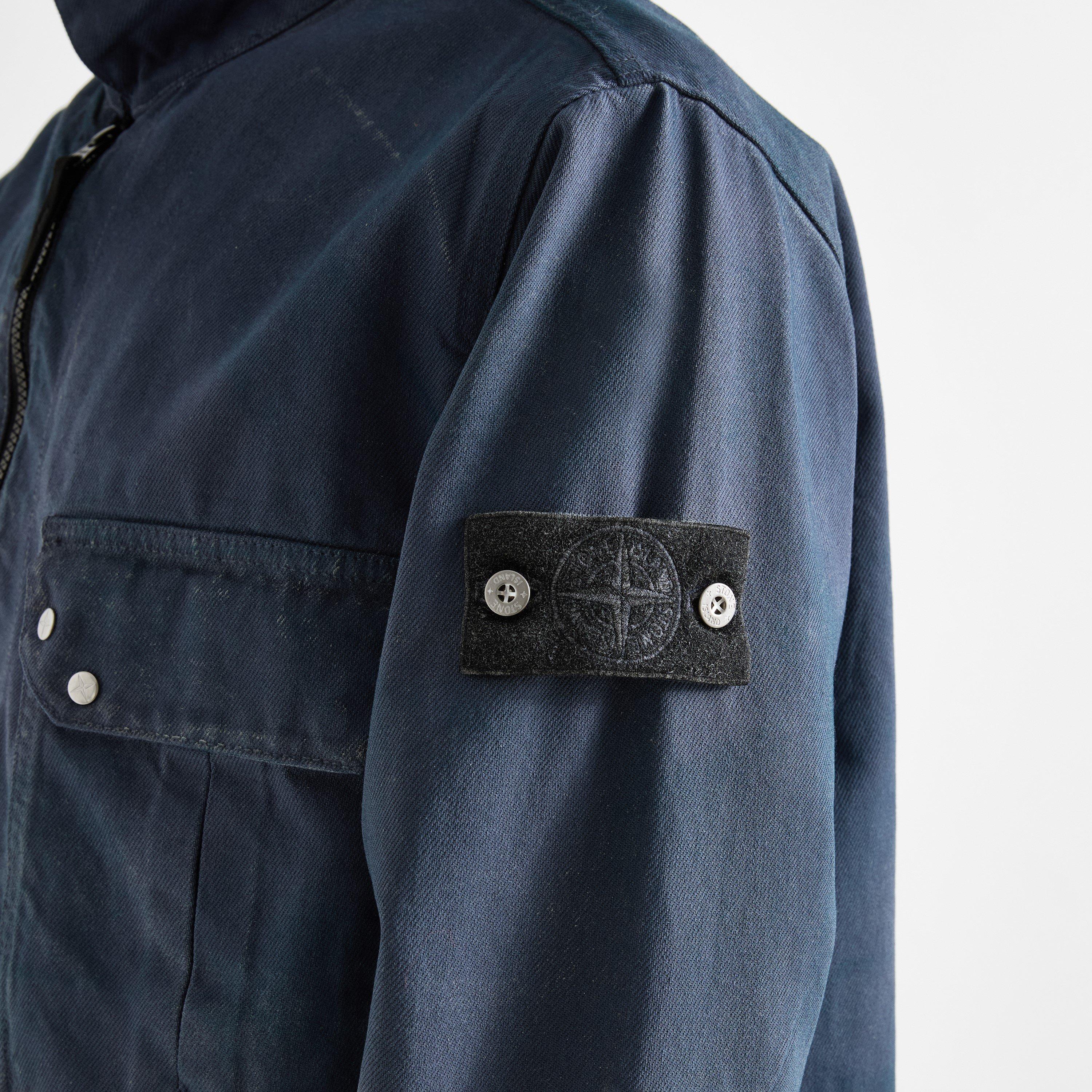 Slate Blu V002E - Stone Island - Men's Reflect Denim Research Overshirt - 5