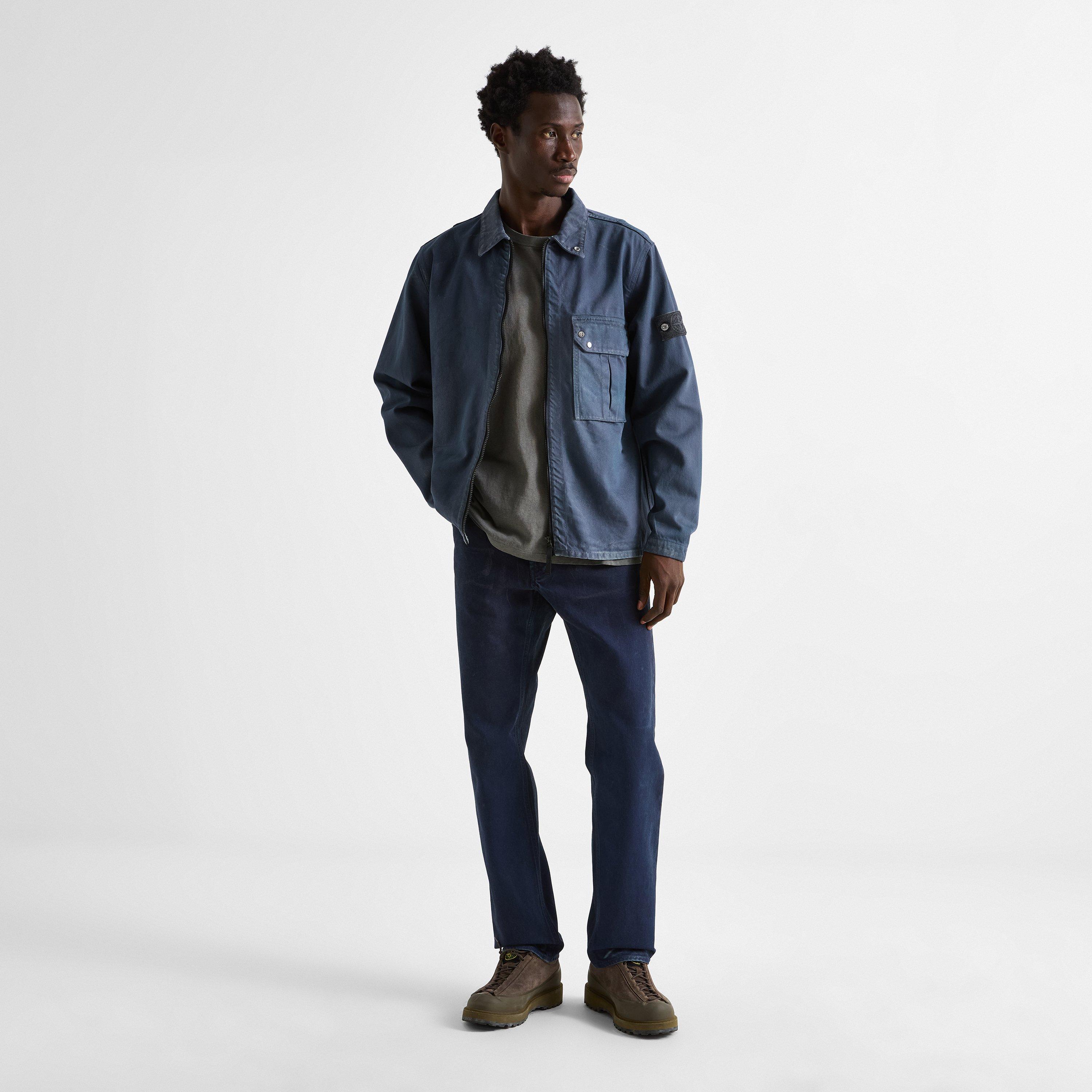 Slate Blu V002E - Stone Island - Men's Reflect Denim Research Overshirt - 6