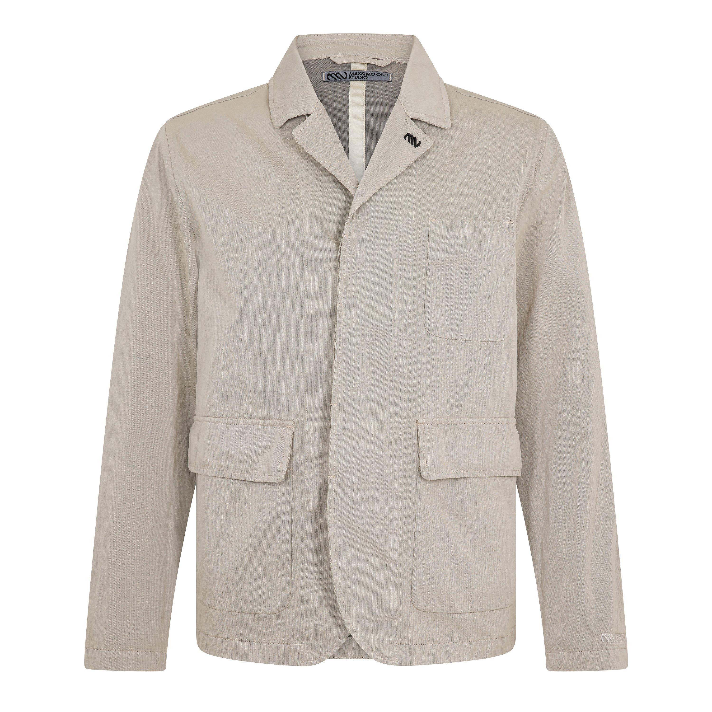 Oxford Tan 310 - Massimo Osti Studio - Men's Gabardine Trench Coat - 1