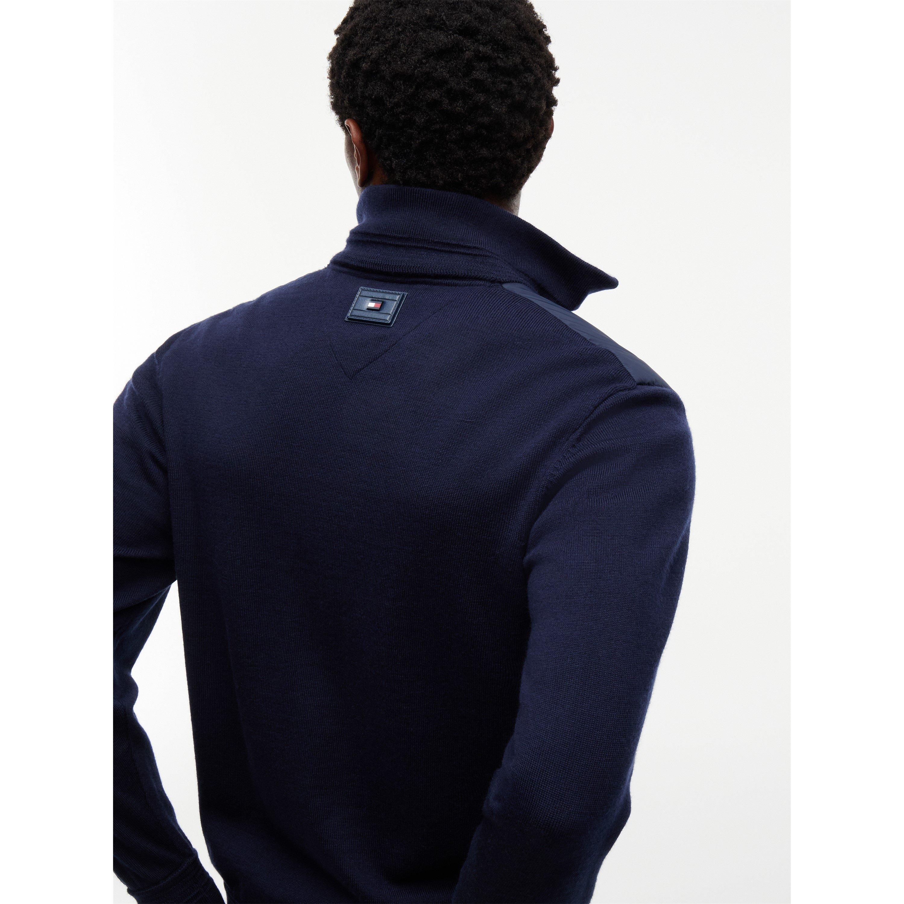 Navy - Tommy Hilfiger - Men's NY Hybrid Long-Sleeve Bomber Jacket - 6