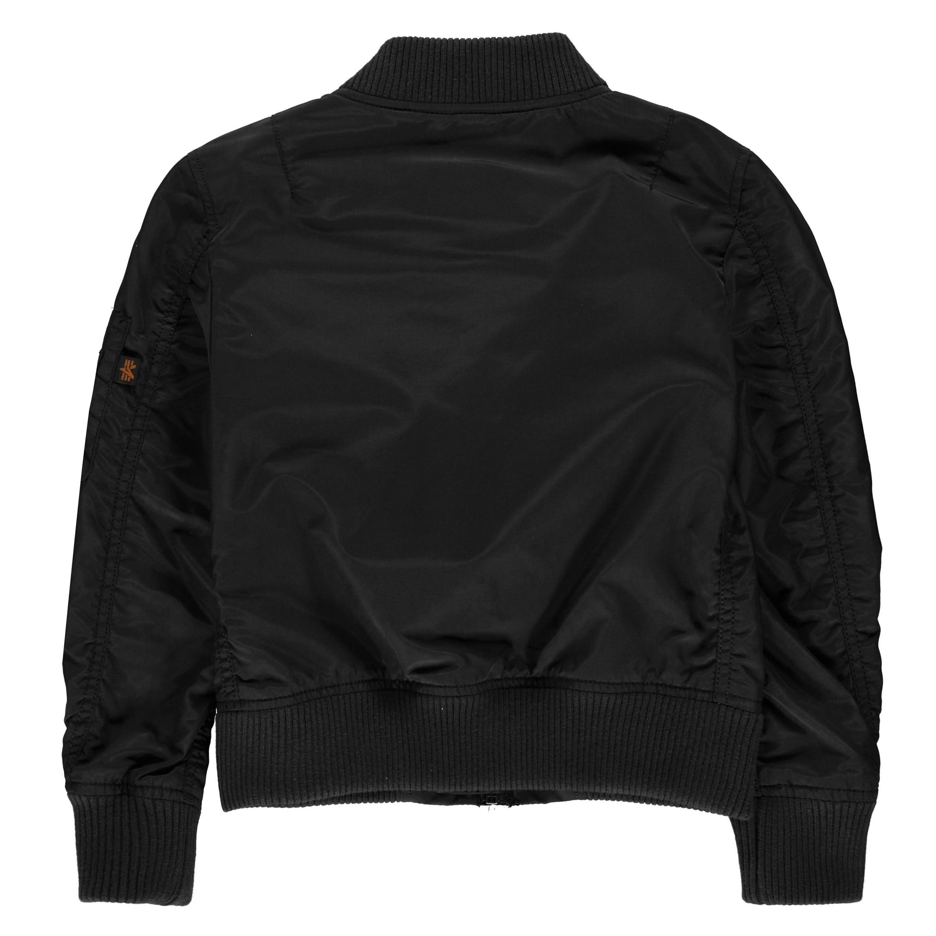 Zwart - Alpha Industries - Kids' MA1 TT Bomber Long Sleeve Varsity Jacket - 2