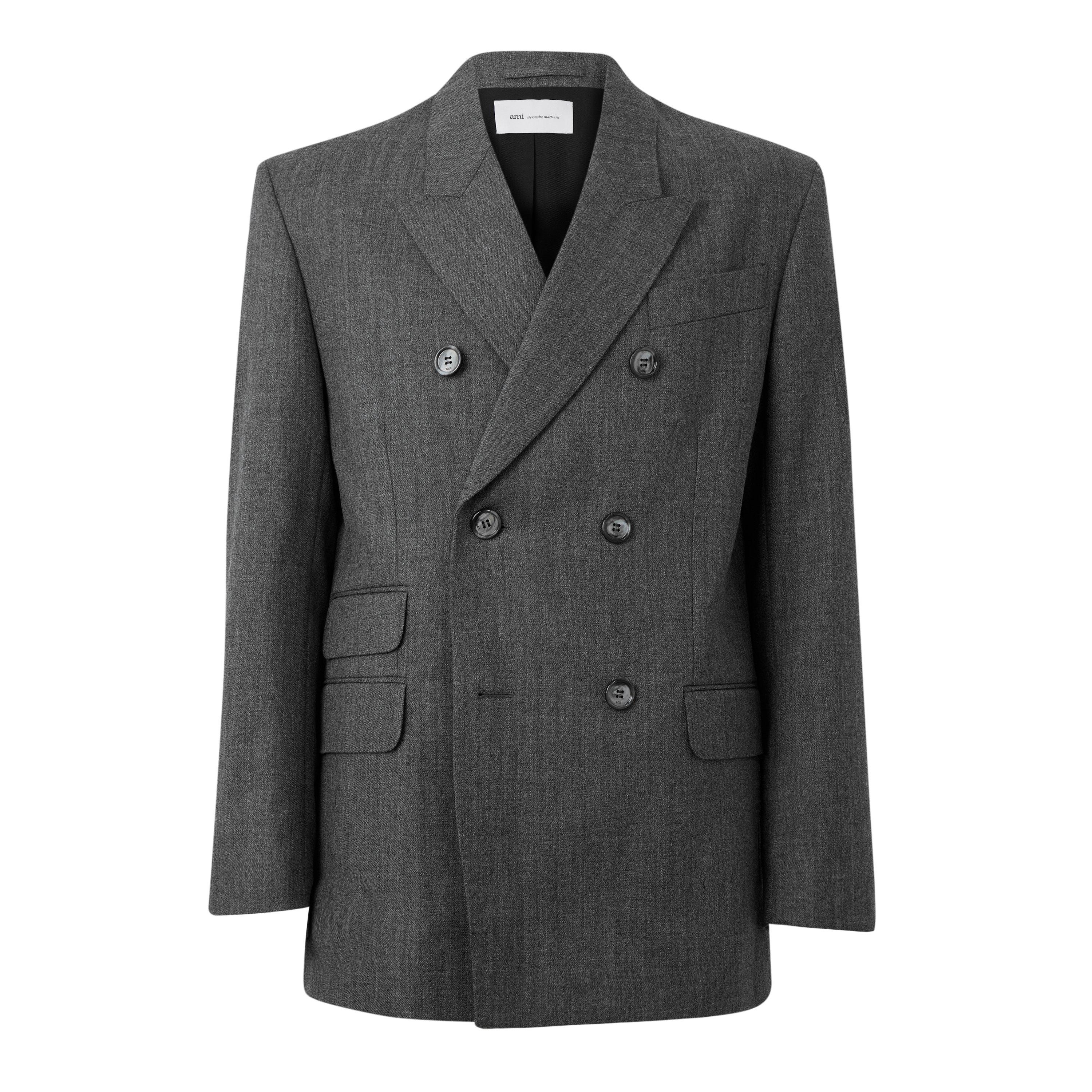 Carbon Grey - Ami Paris - Ami DB Boxy Blazer Sn63 - 1