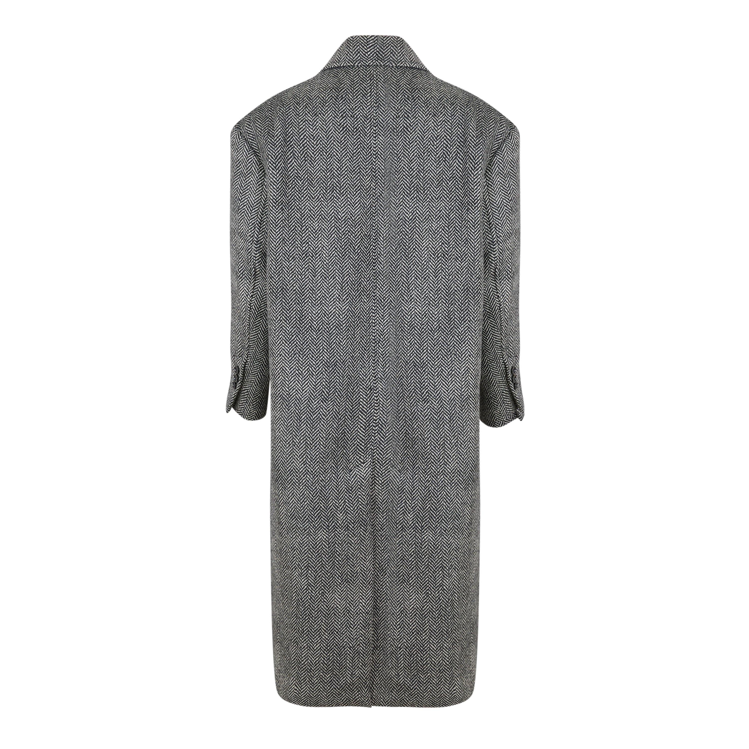 Black/Ivory - Ami Paris - Ami DB Long Cozy Coa Sn63 - 2