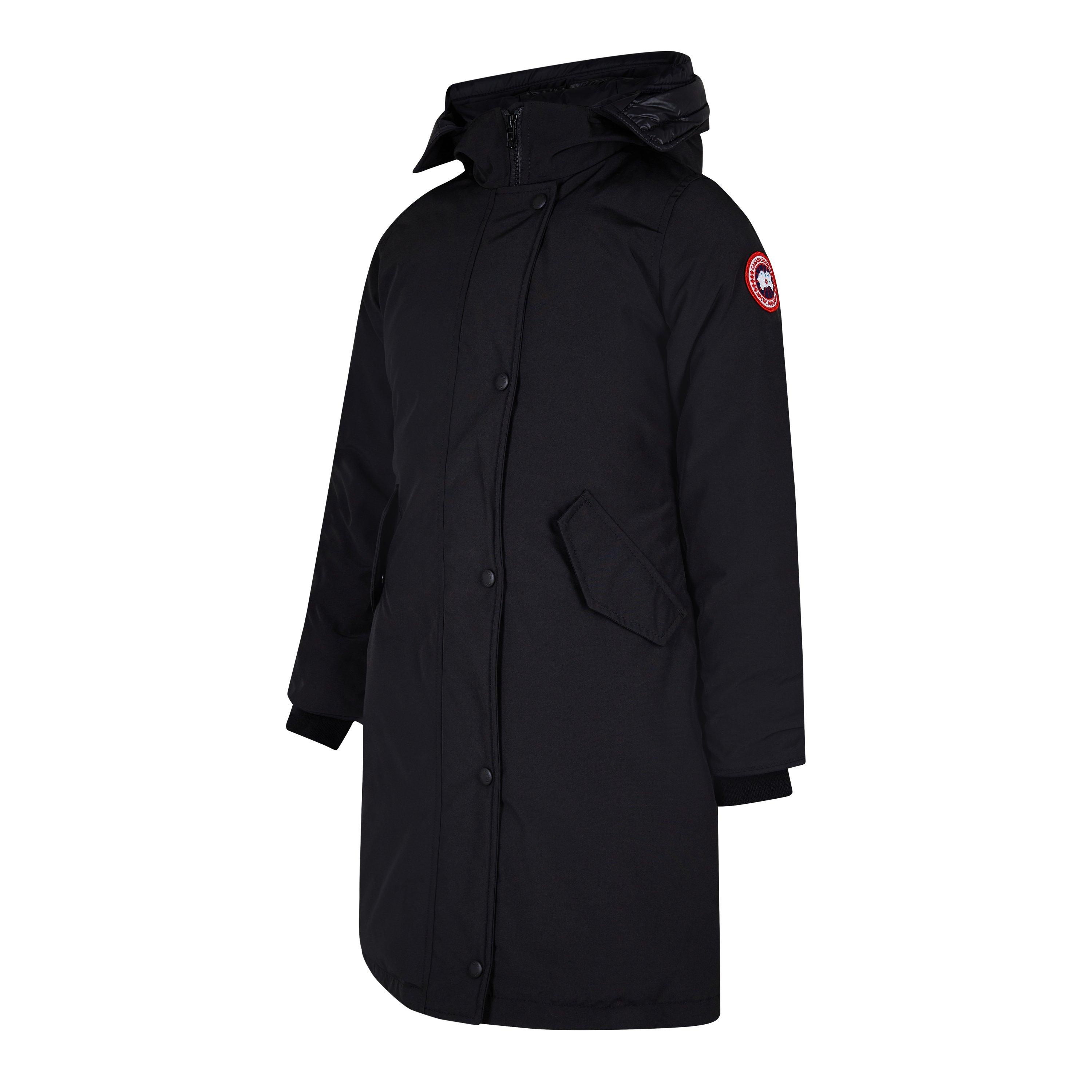Black 61 - Canada Goose - Unisex Kids' Brittania Water Resistant Arctic Tech Duck Down Hooded Long Sleeve Parka - 3
