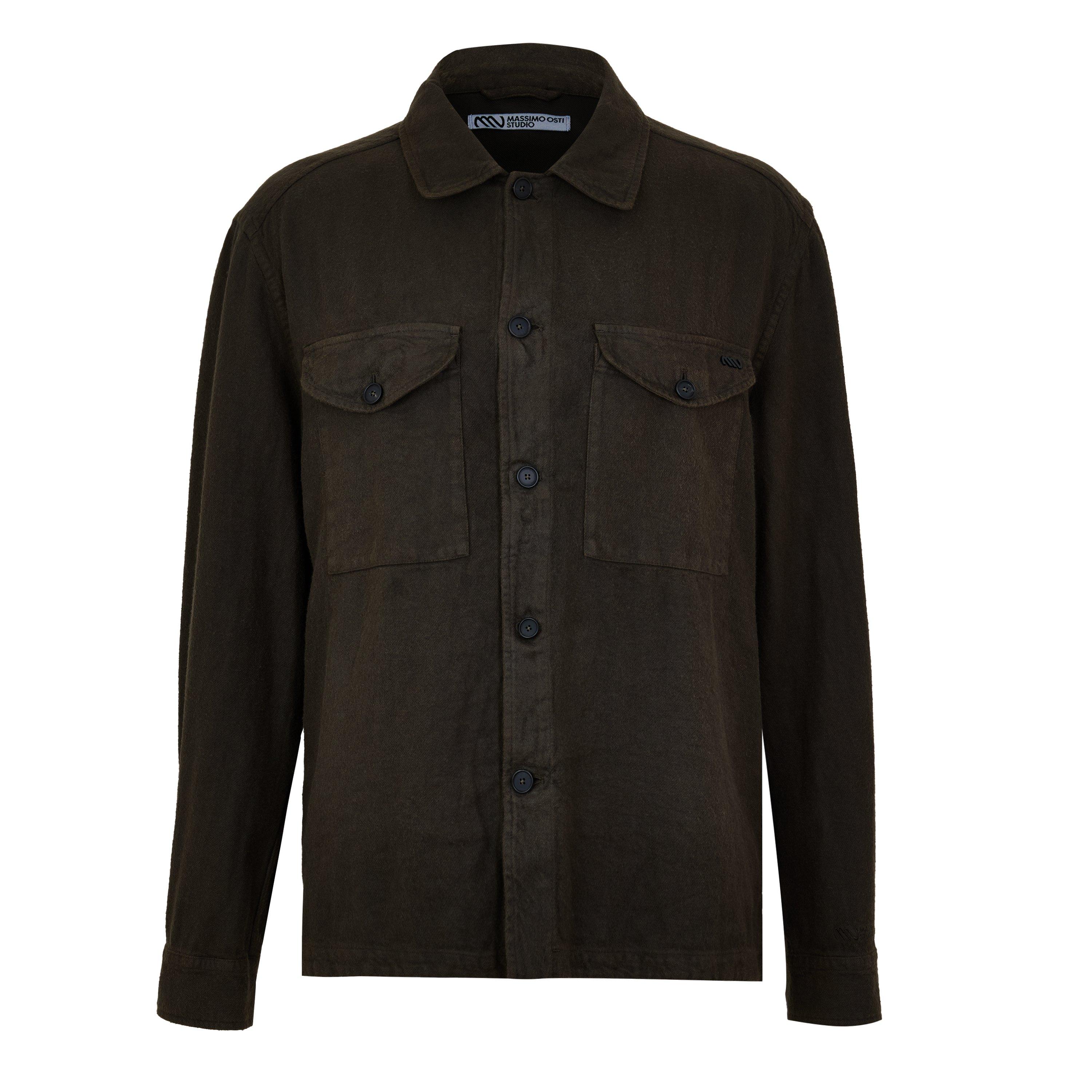 Turkish Coffee - Massimo Osti Studio - Men's Osti Linen Overshirt - 1