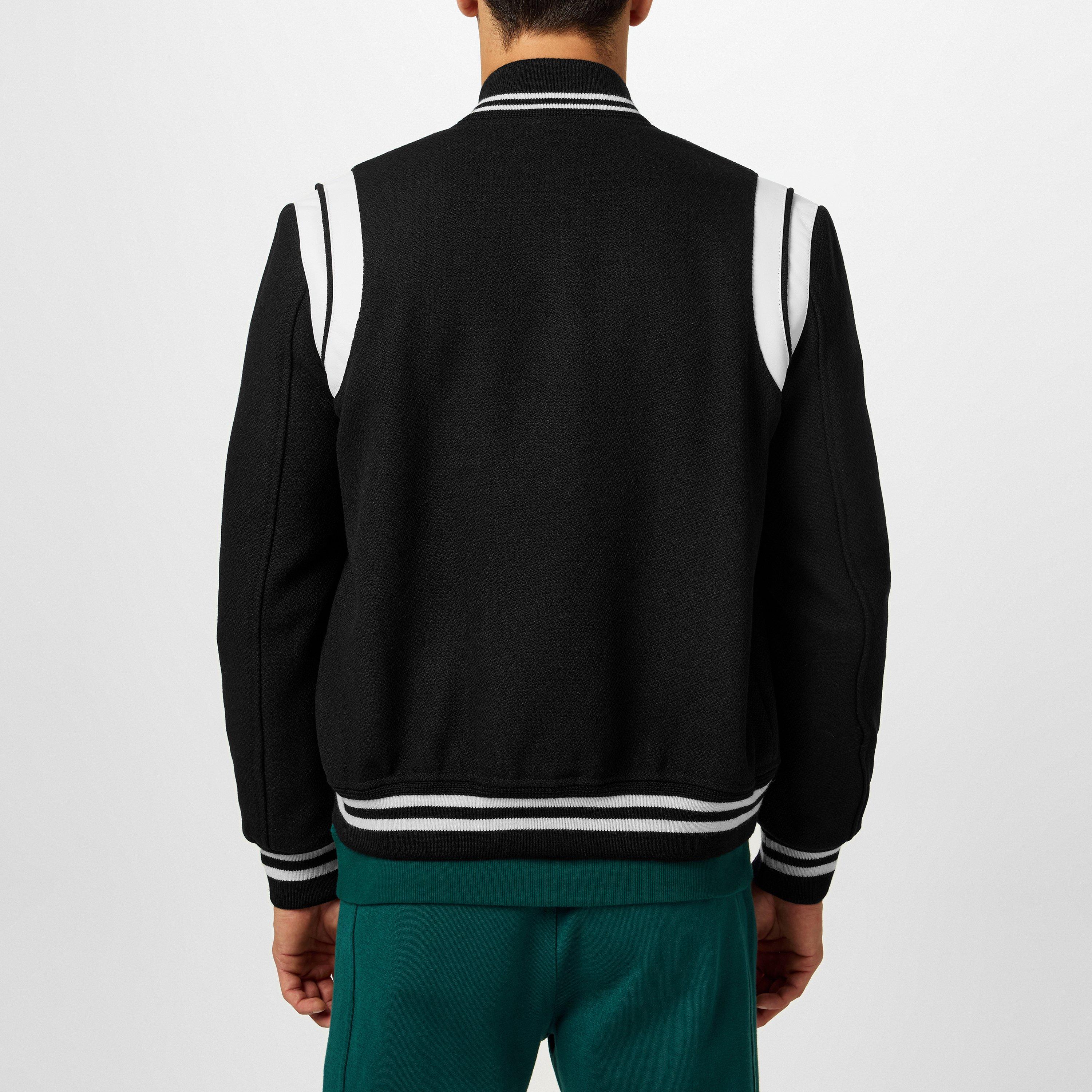 Noir/Blanc - Saint Laurent - Men's  Wool Long Sleeve Teddy Coat - 4