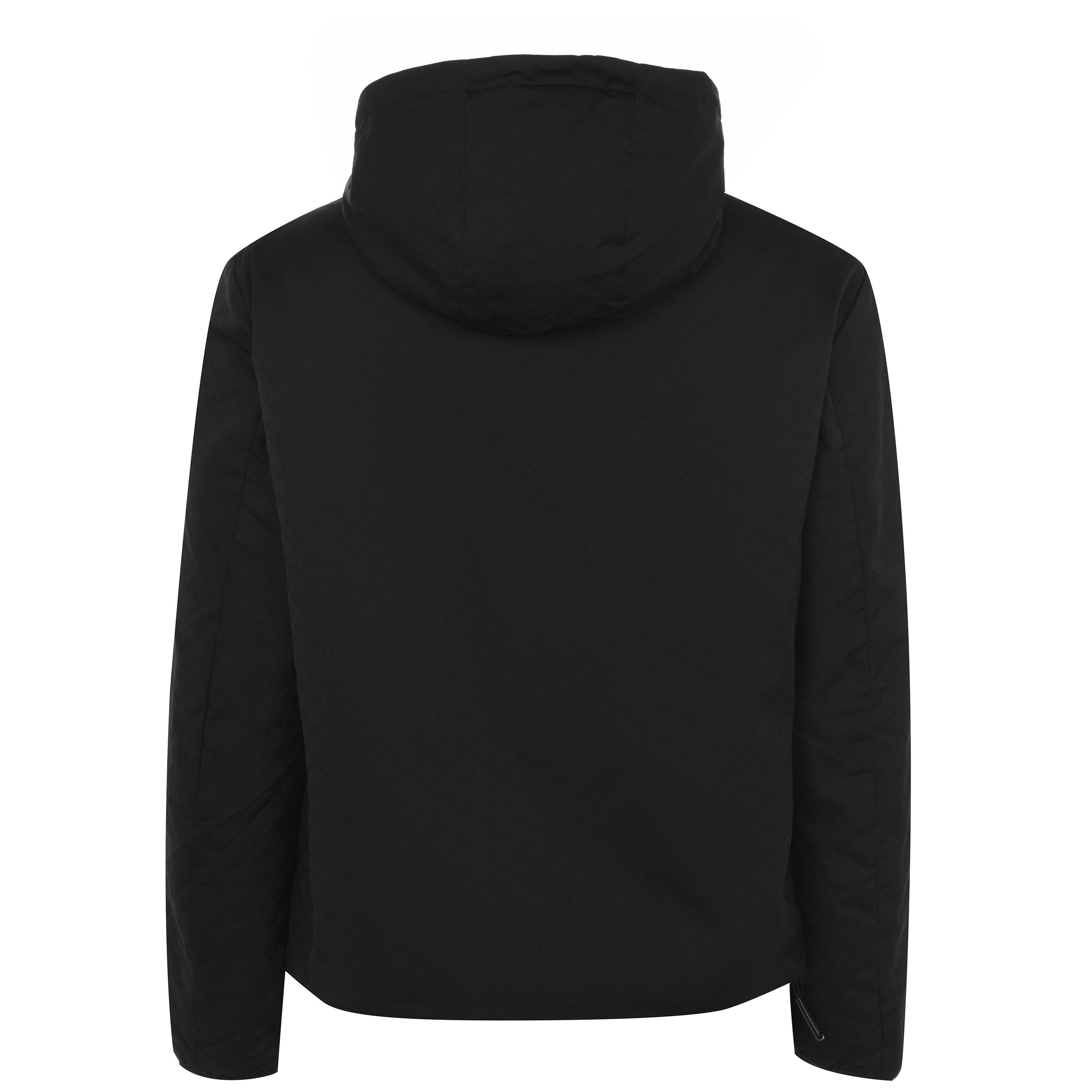 Black AOP F052 - Emporio Armani - Men's All Over Print Water Resistant Windproof Rain Anorak - 2