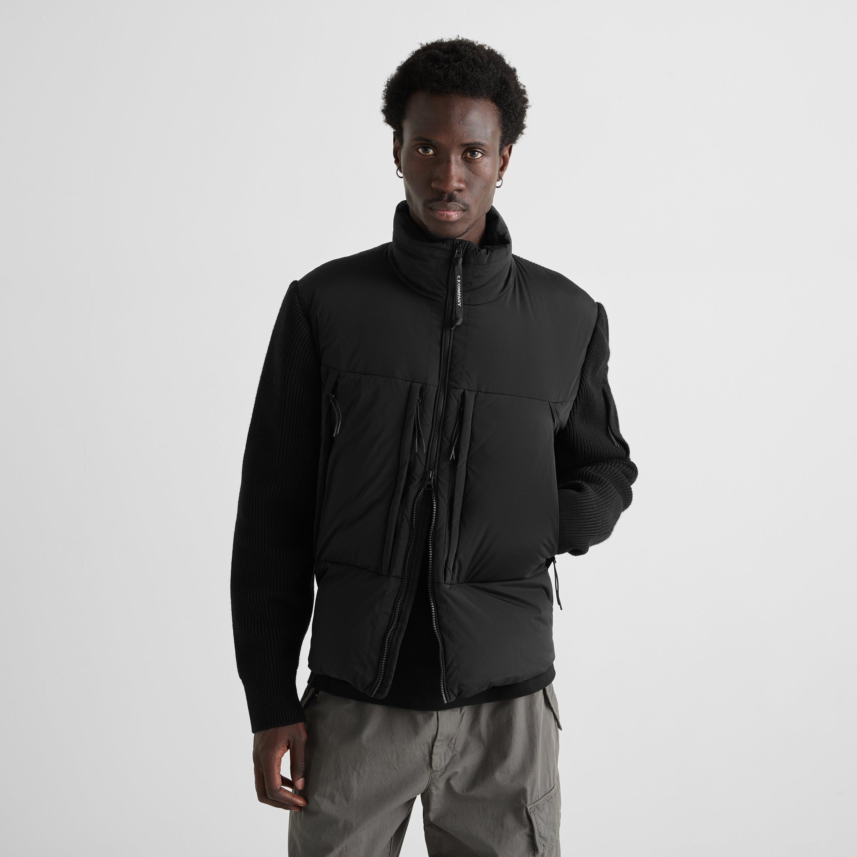 Black 999 - CP Company - Men's Wool Full-Zip Hybrid Jacket - 3