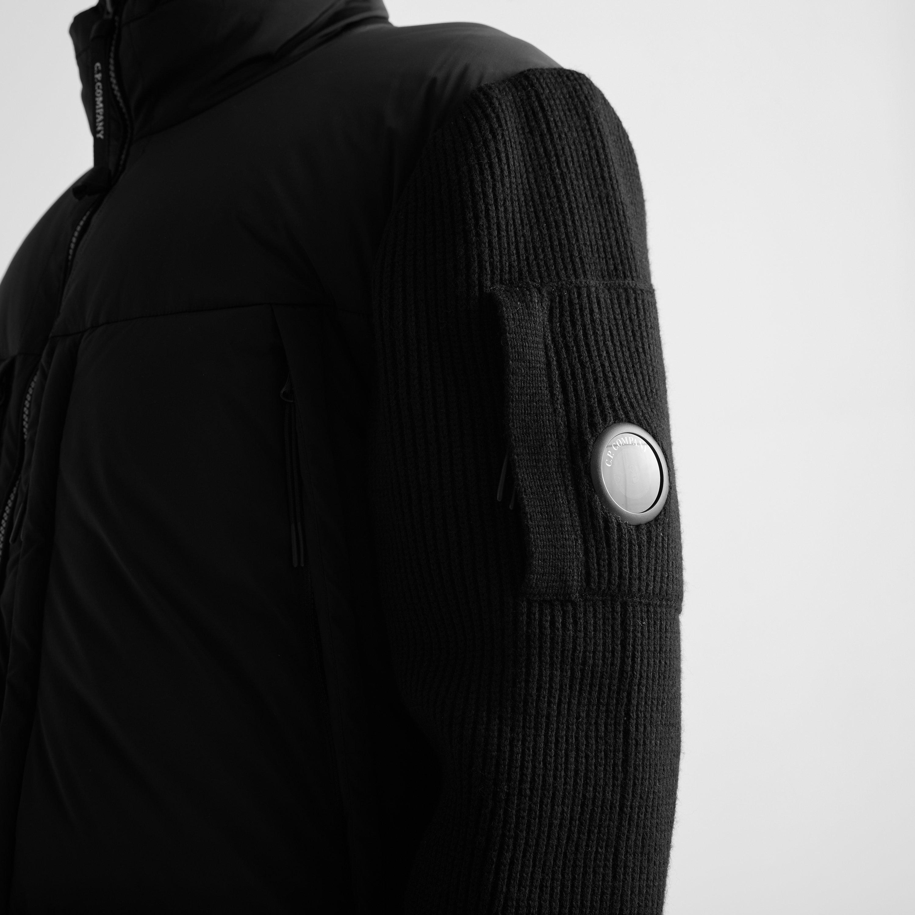 Black 999 - CP Company - Men's Wool Full-Zip Hybrid Jacket - 5