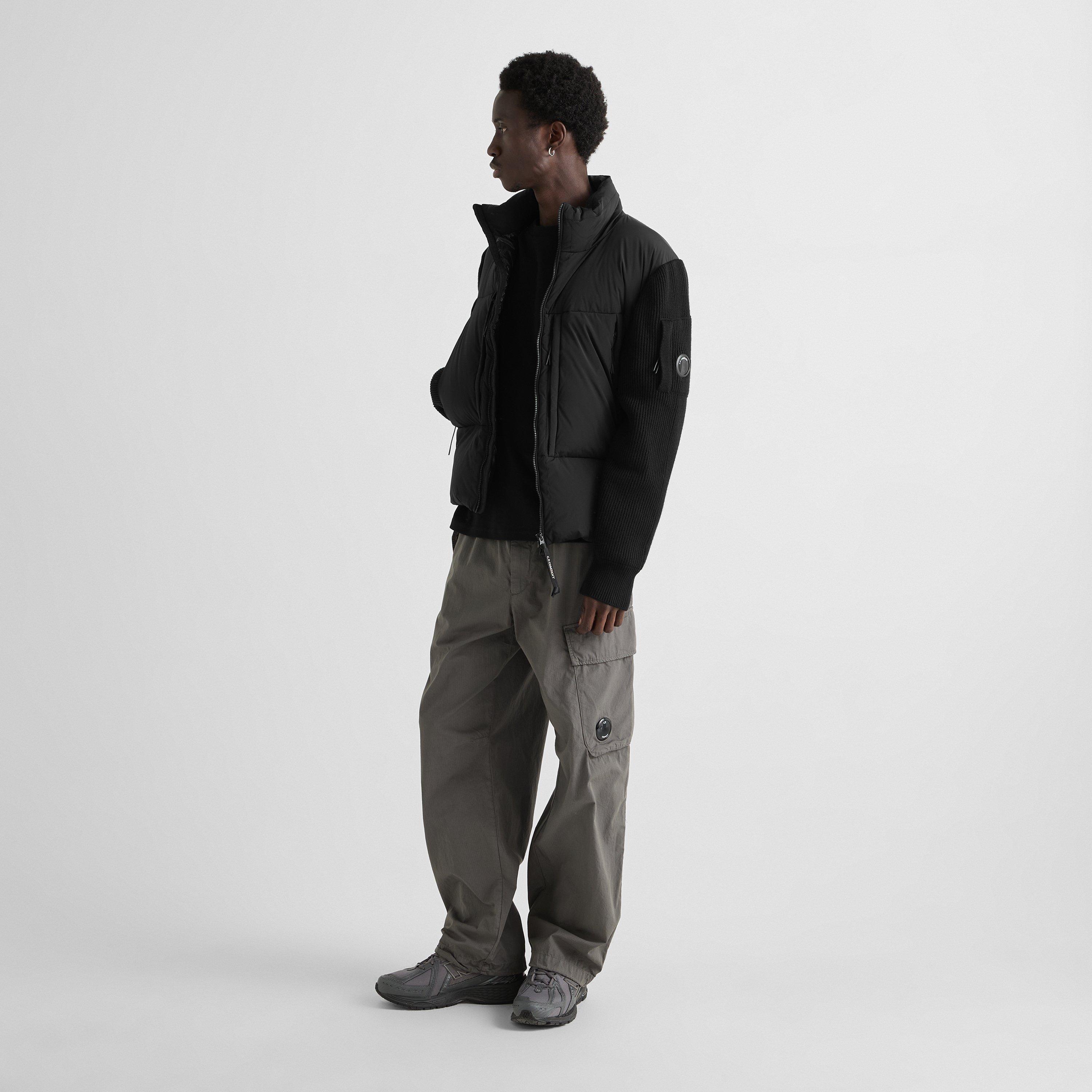 Black 999 - CP Company - Men's Wool Full-Zip Hybrid Jacket - 6