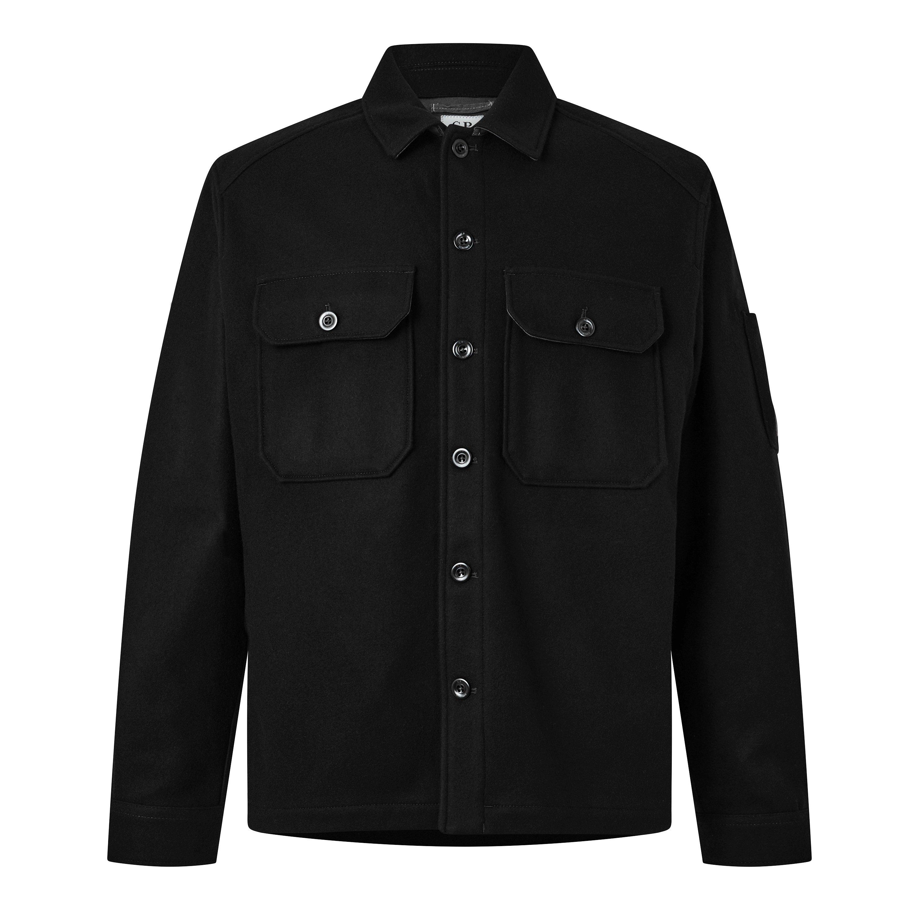Black 999 - CP Company - CP Wool Overshirt Sn64 - 1