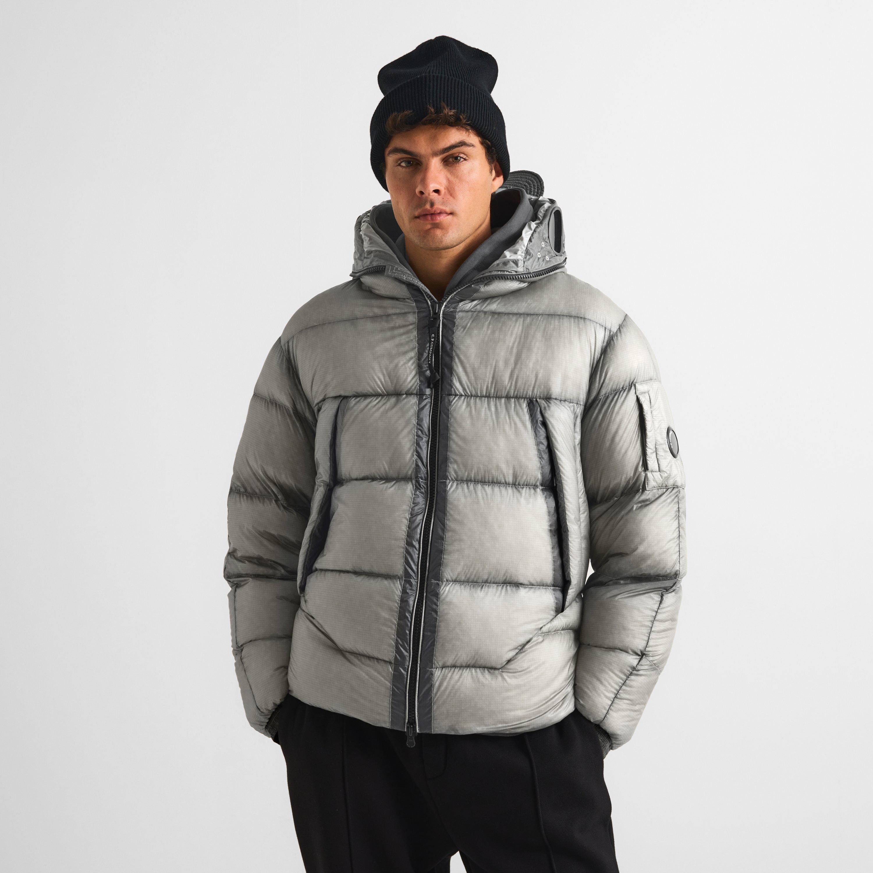 Flint Grey 936 - CP Company - Men's D.D. Shell Goggle Puffer Jacket - 3